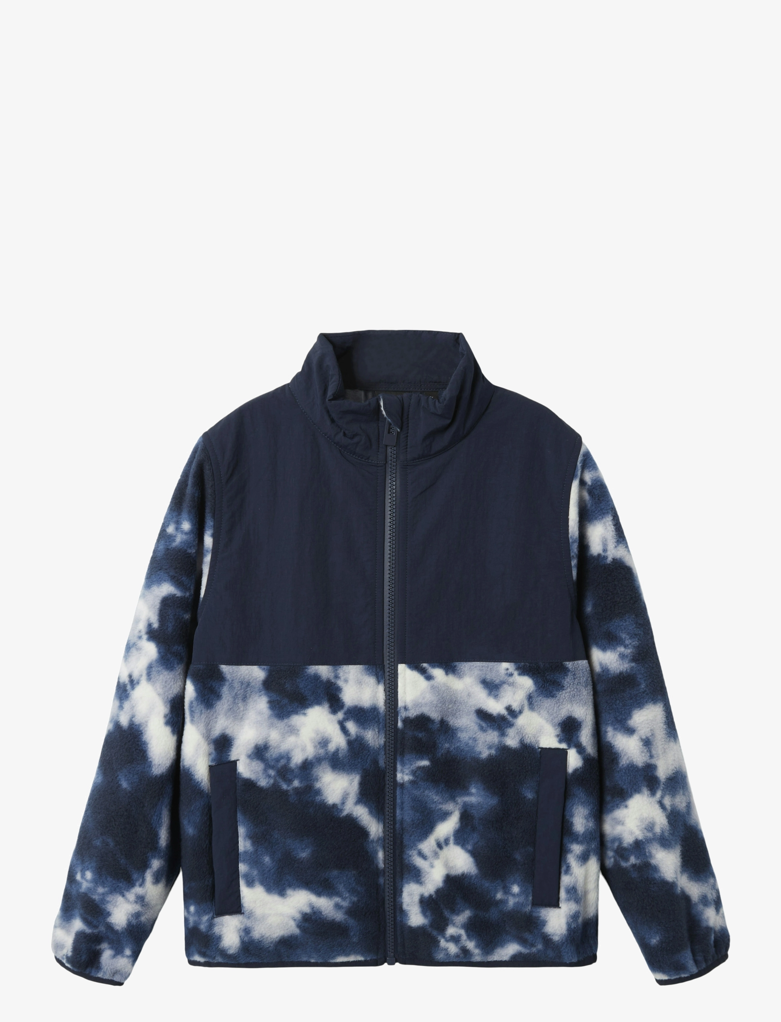 name it NKMMEEKO FLEECE JACKET AOP - Riided - DARK SAPPHIRE / navy