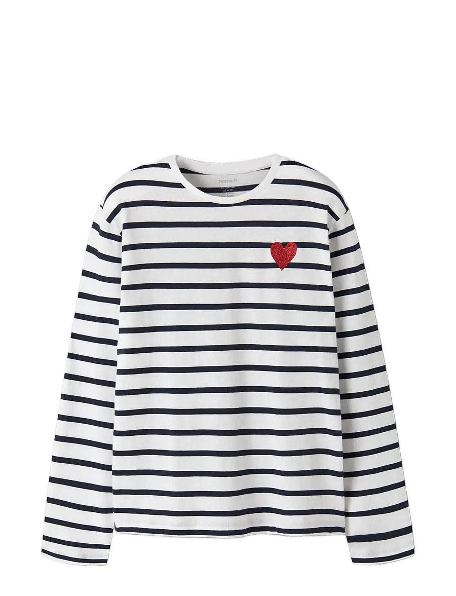 name it - NKFTOVELINA LS NREG TOP - langærmede t-shirts - bright white - 0