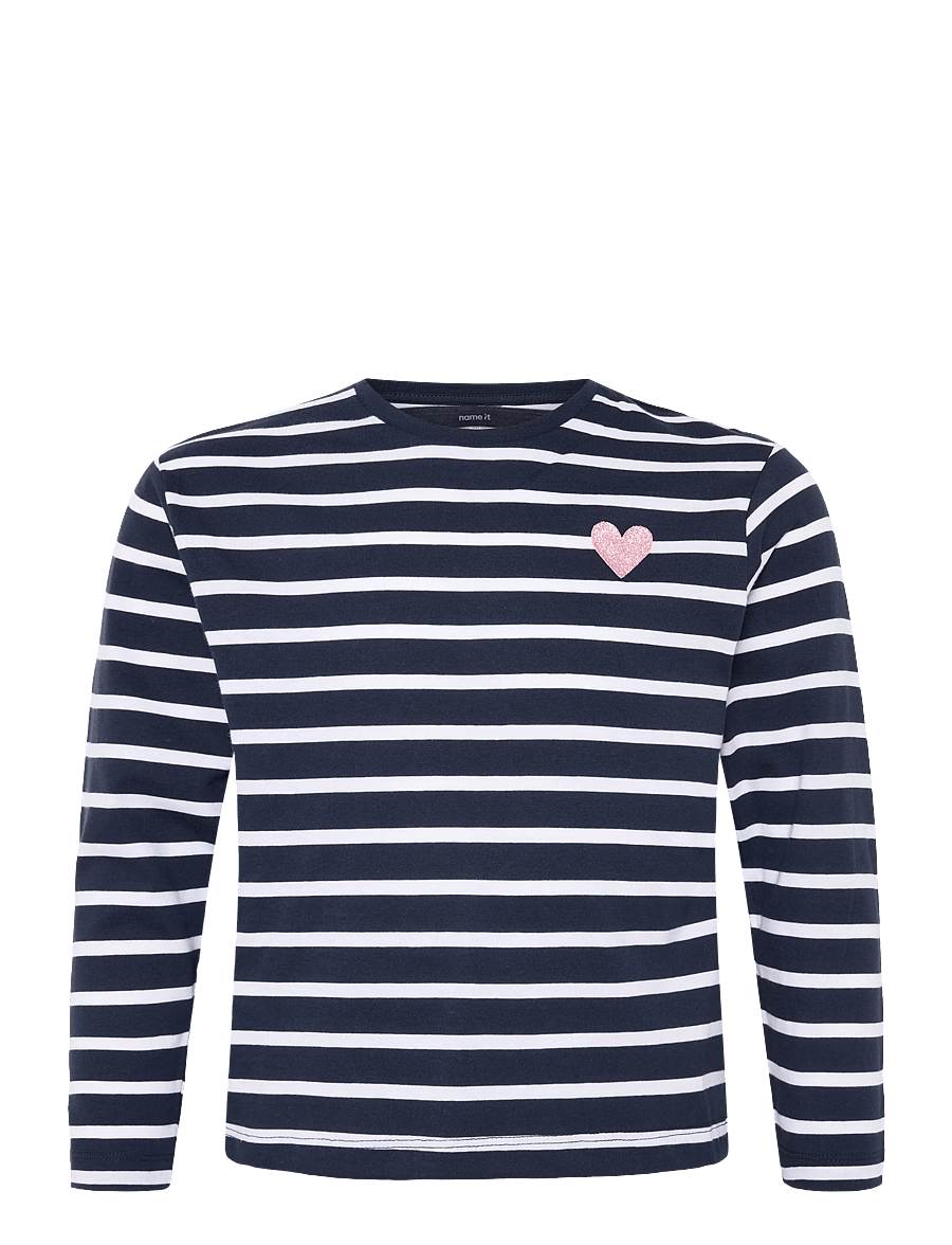 name it - NKFTOVELINA LS NREG TOP - langærmede t-shirts - dark sapphire - 0