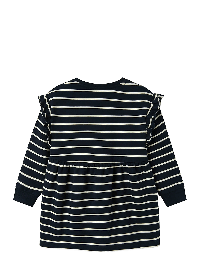 name it - NMFTORINA NREG SWE DRESS BRU PB - long-sleeved baby dresses - dark sapphire - 2