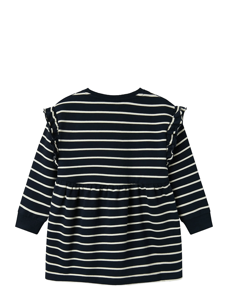name it - NMFTORINA NREG SWE DRESS BRU PB - langärmelige babykleider - dark sapphire - 2