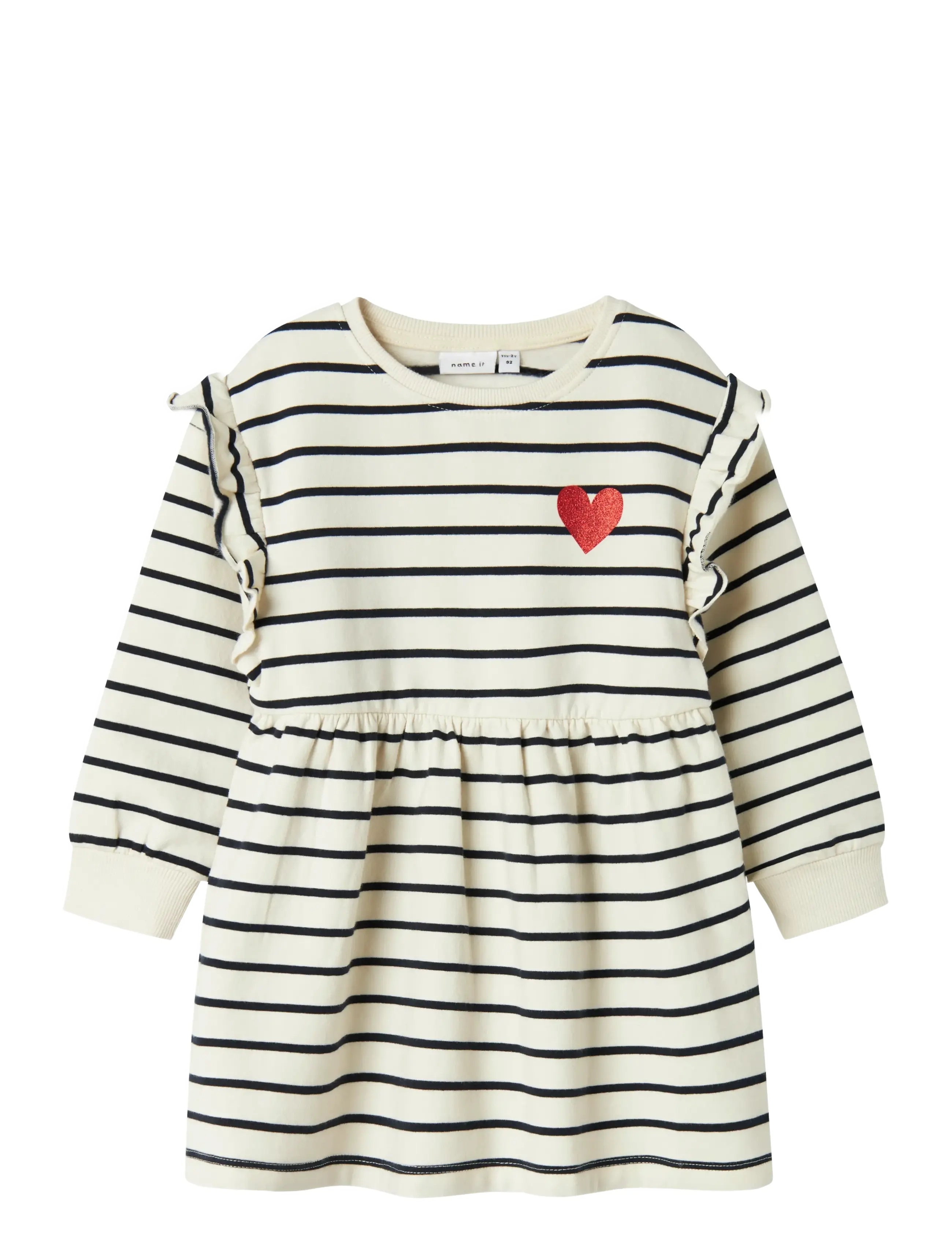 name it NMFTORINA NREG SWE DRESS BRU PB - Kläder - SEA SALT / cream