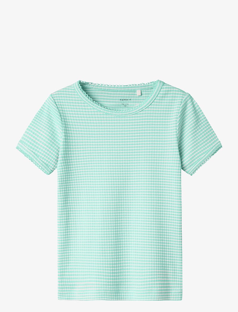 name it - NMFFIKATIE SS SLIM TOP - kurzärmelige - blue light - 0