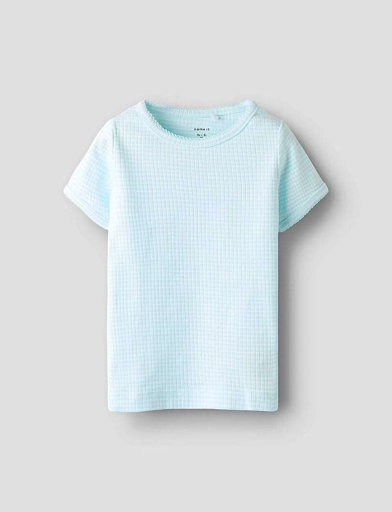 name it - NMFFIKATIE SS SLIM TOP - blue light - 0