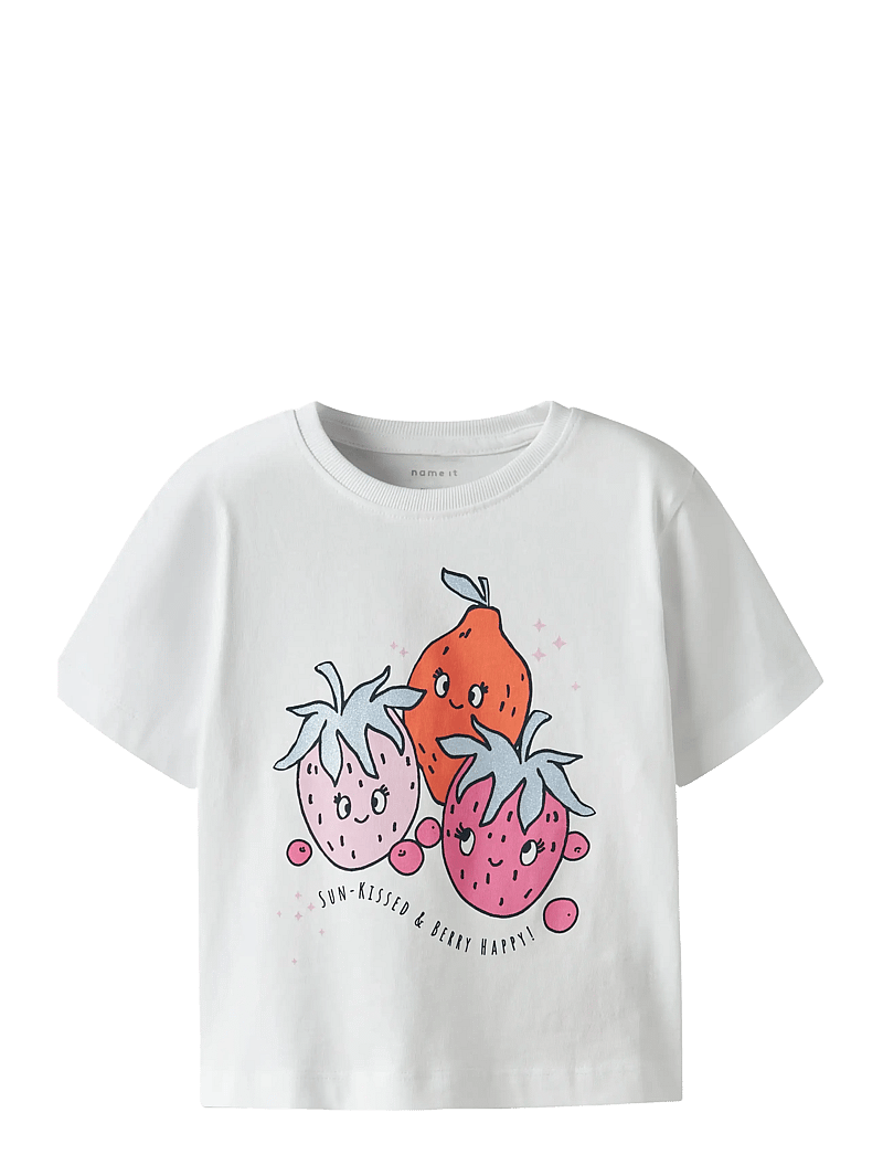 name it - NMFHELKA SS NREG TOP PB - kortärmade t-shirts - lucent white - 0