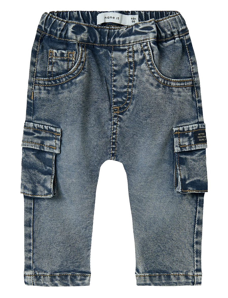 name it - NBMBEN BAGGY CARGO JEANS 2727-YB NOOS - loose jeans - dark blue denim - 1