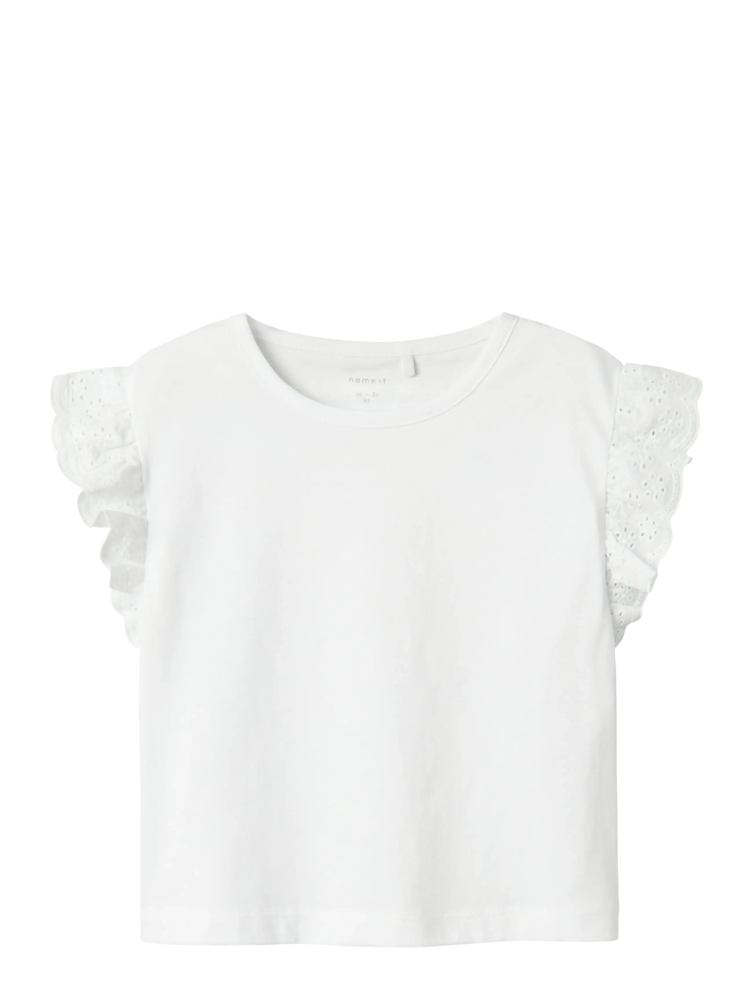 name it NMFHREJAINE CAPSL SHORT NREG TOP PB - Kläder - LUCENT WHITE / white