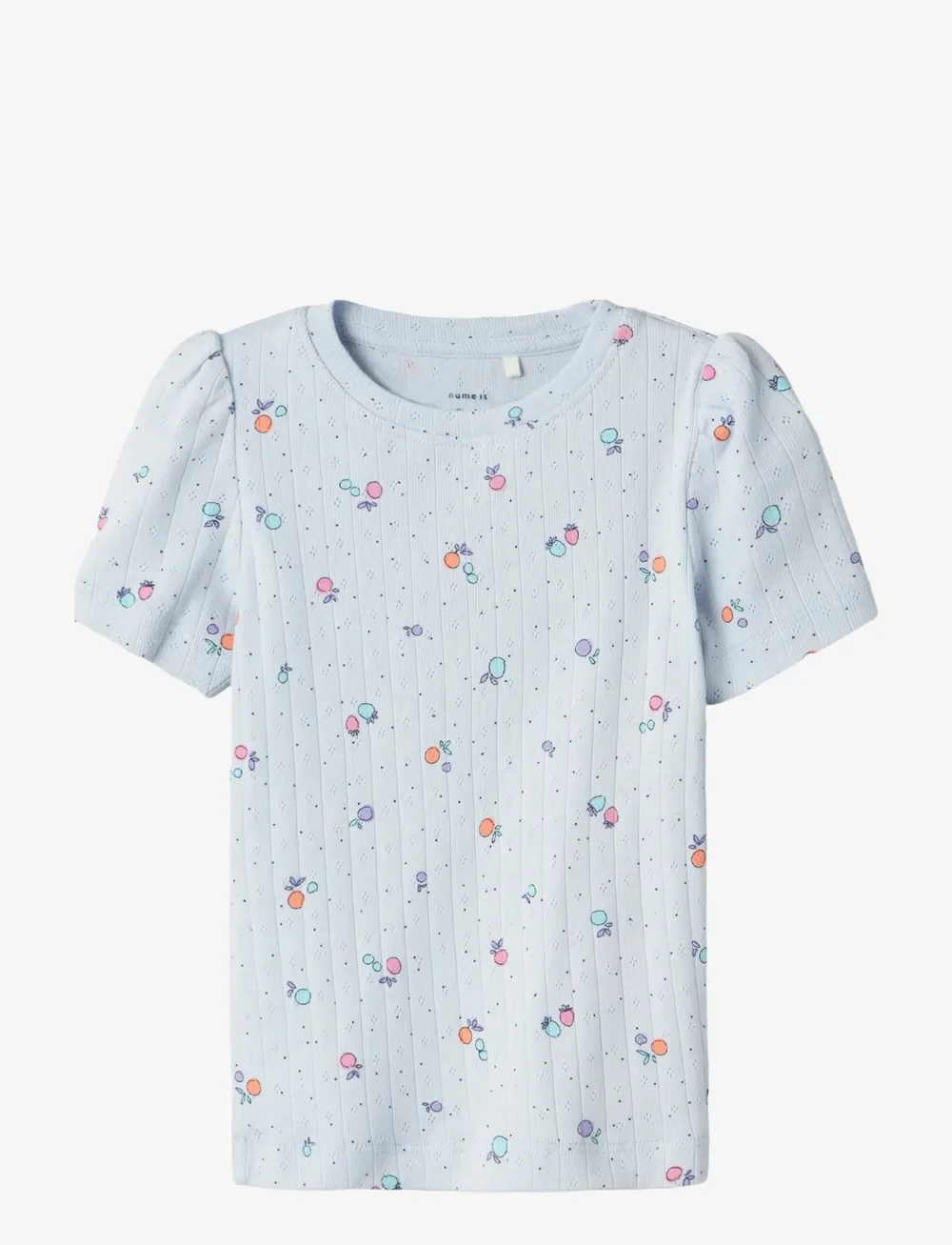 name it - NMFHAMANDA SS SLIM TOP PB - t-shirts à manches courtes - xenon blue - 0