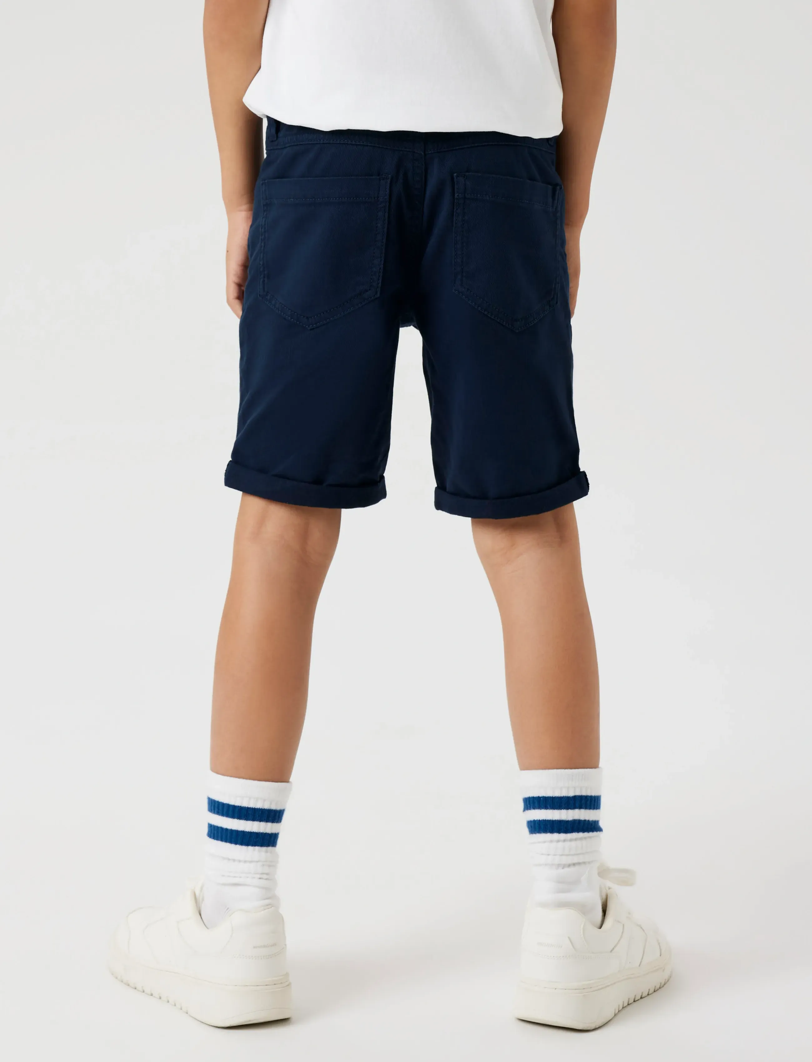 name it - NKMSILAS ISAK LSHORT TWI 3122-MF TB NOOS - chino stila šorti - dark sapphire - 4