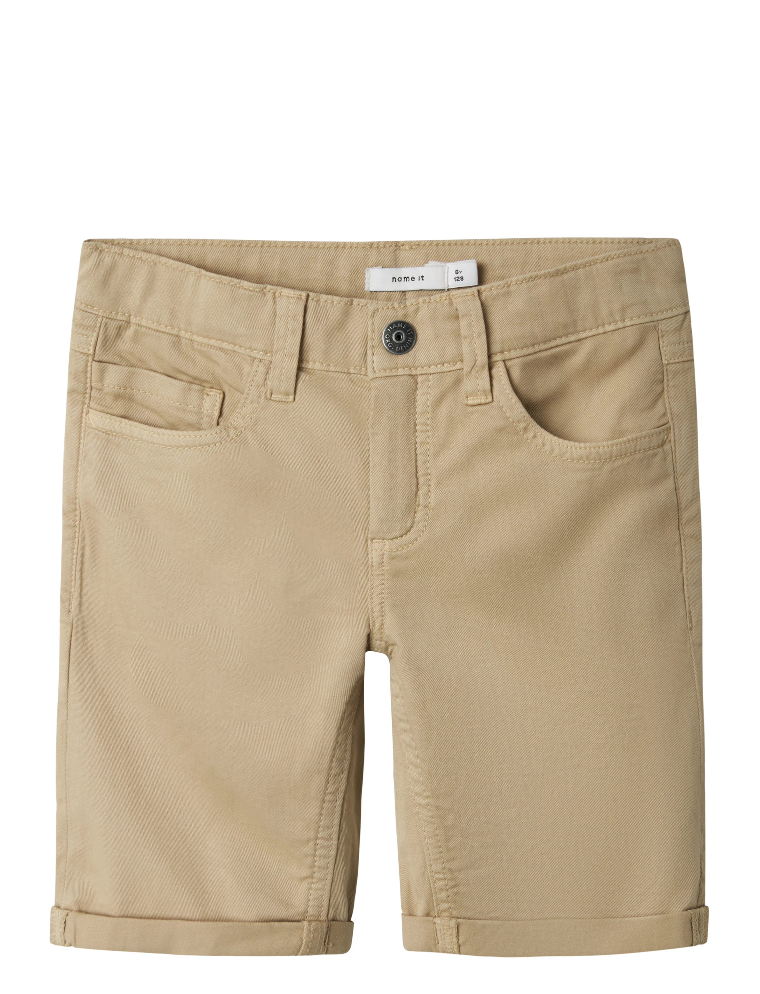 name it NKMSILAS ISAK LSHORT TWI 3122-MF TB NOOS - Shorts - ISLAND FOSSIL / beige
