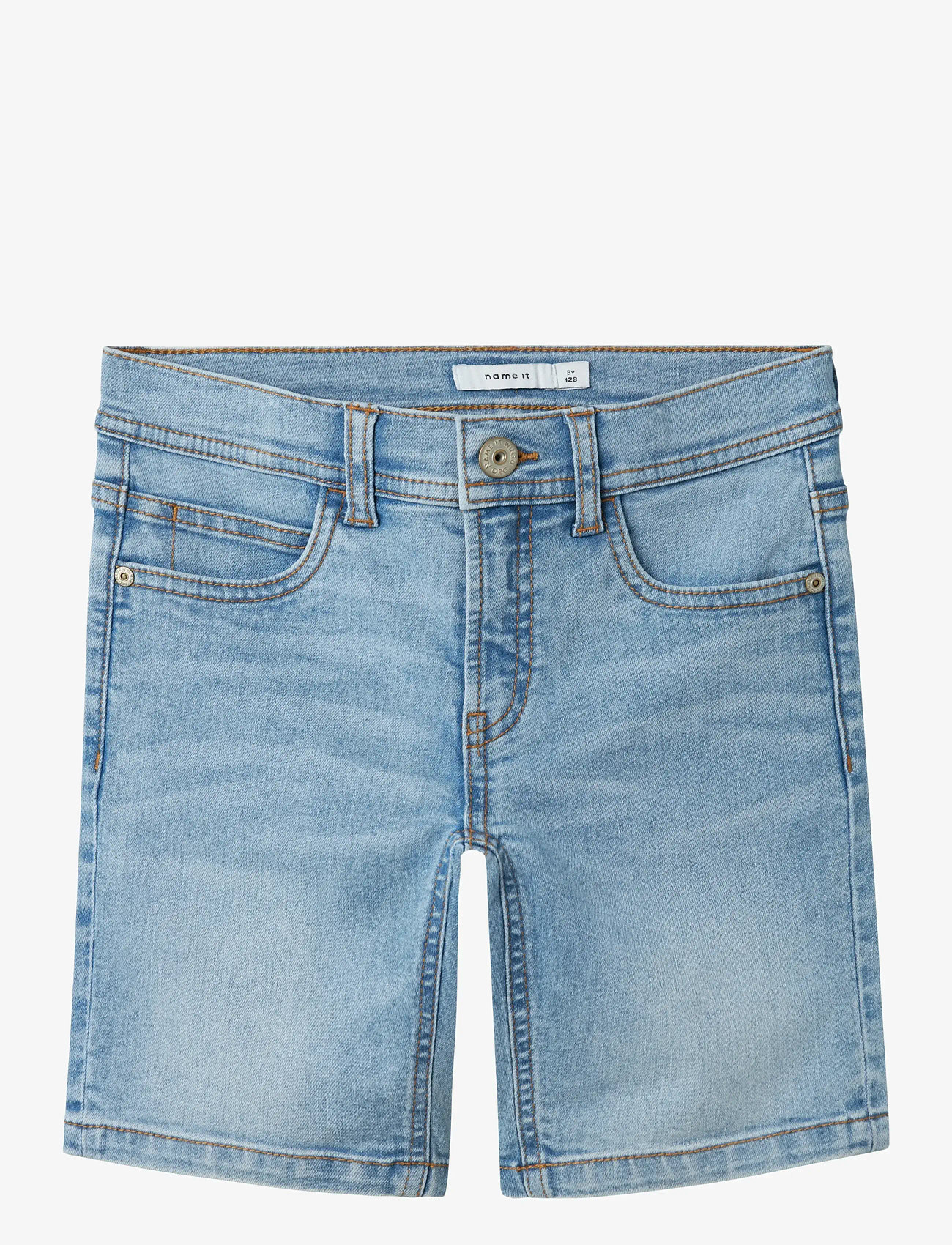name it - NKMSILAS SLIM L DNM SHORTS 3339-IS TB - farkkushortsit - light blue denim - 0