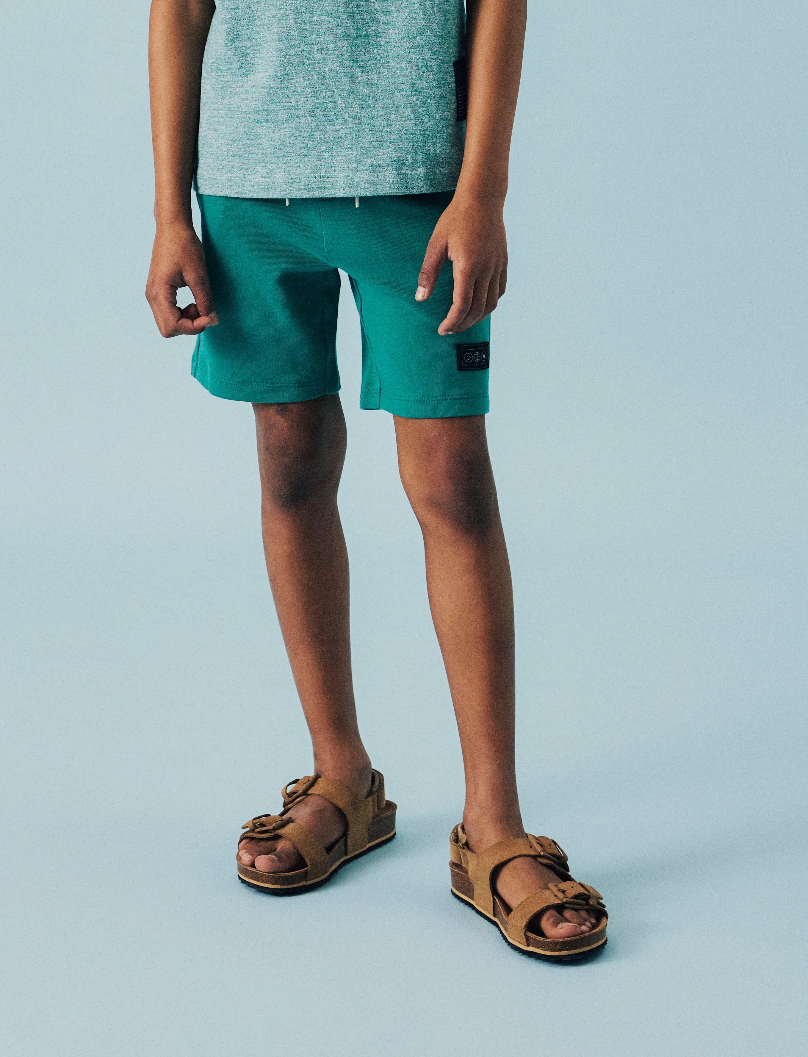 name it - NKMFRITZO NREG SWE SHORTS UNB PB - treninginiai šortai - deep jungle - 3