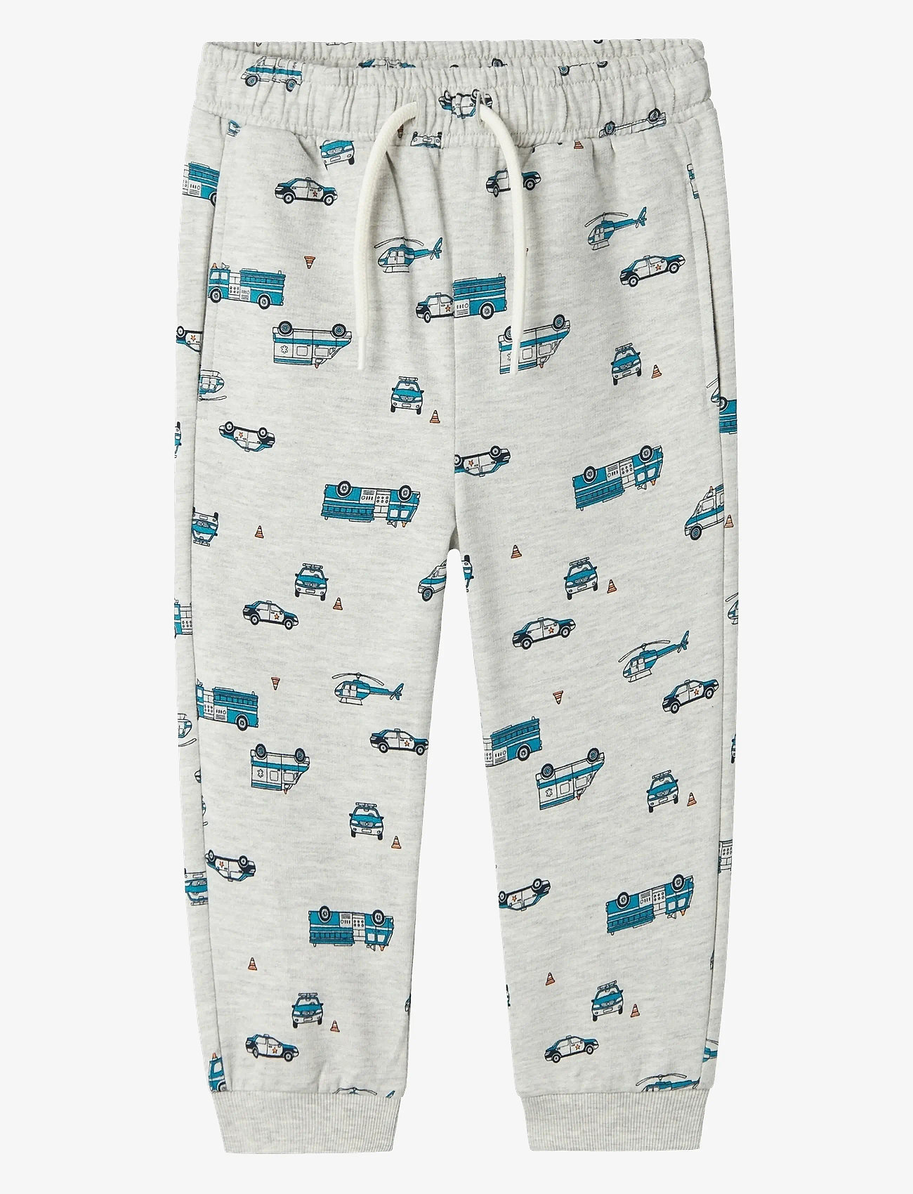 name it - NMMTROY NREG SWE PANT BRU PB - light grey melange - 1