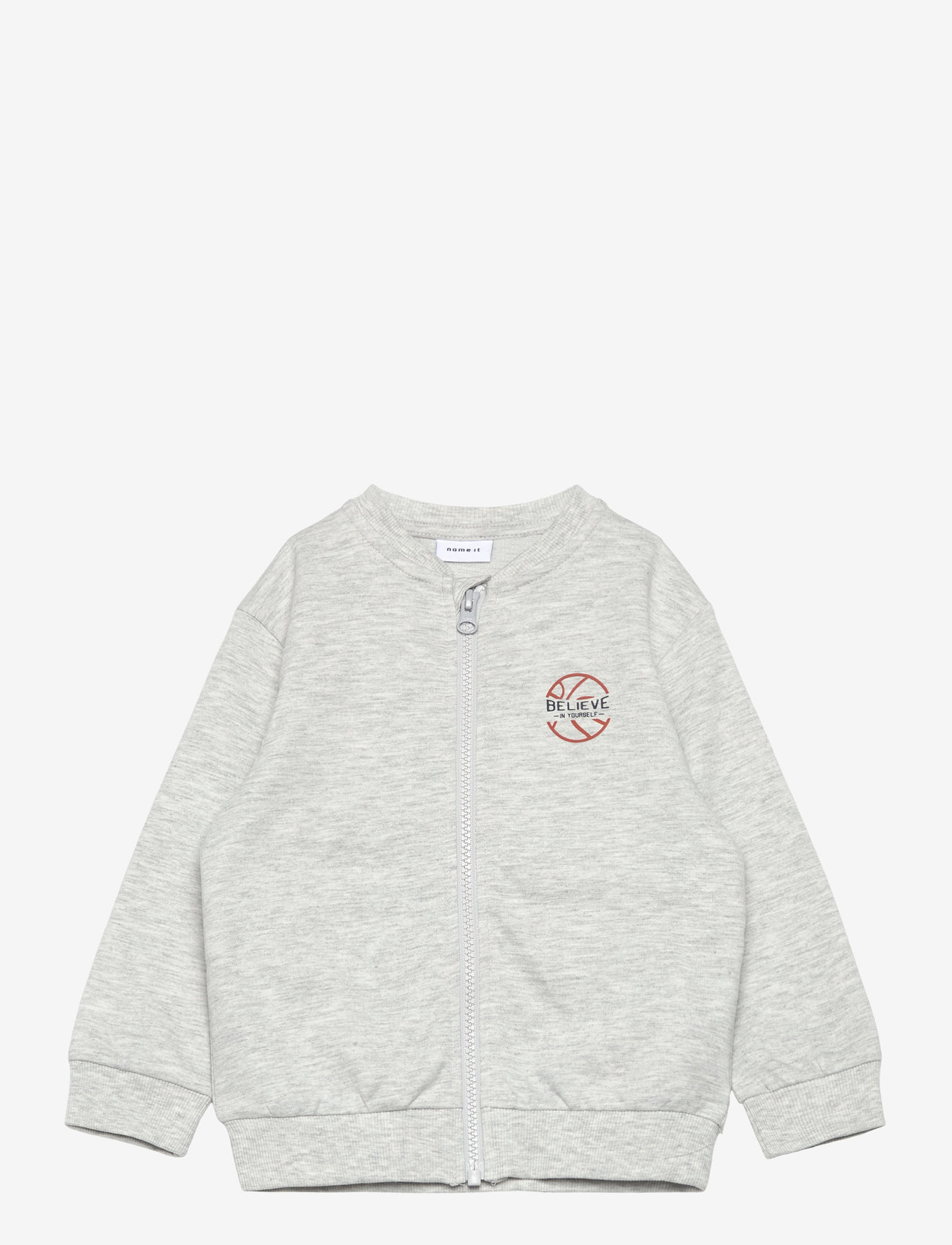 name it - NMMBERTILLO NREG SWE CARD UNB PB - sweatshirts - light grey melange - 0
