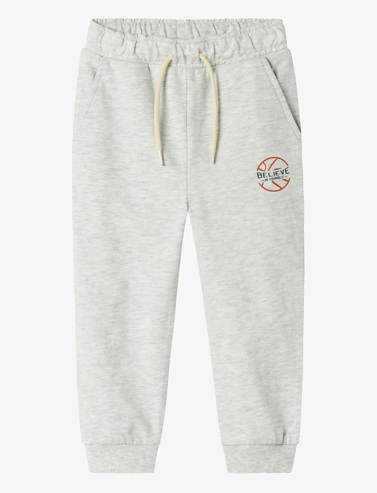 name it - NMMBERTILLO NREG SWE PANT UNB PB - jogginghosen - light grey melange - 0