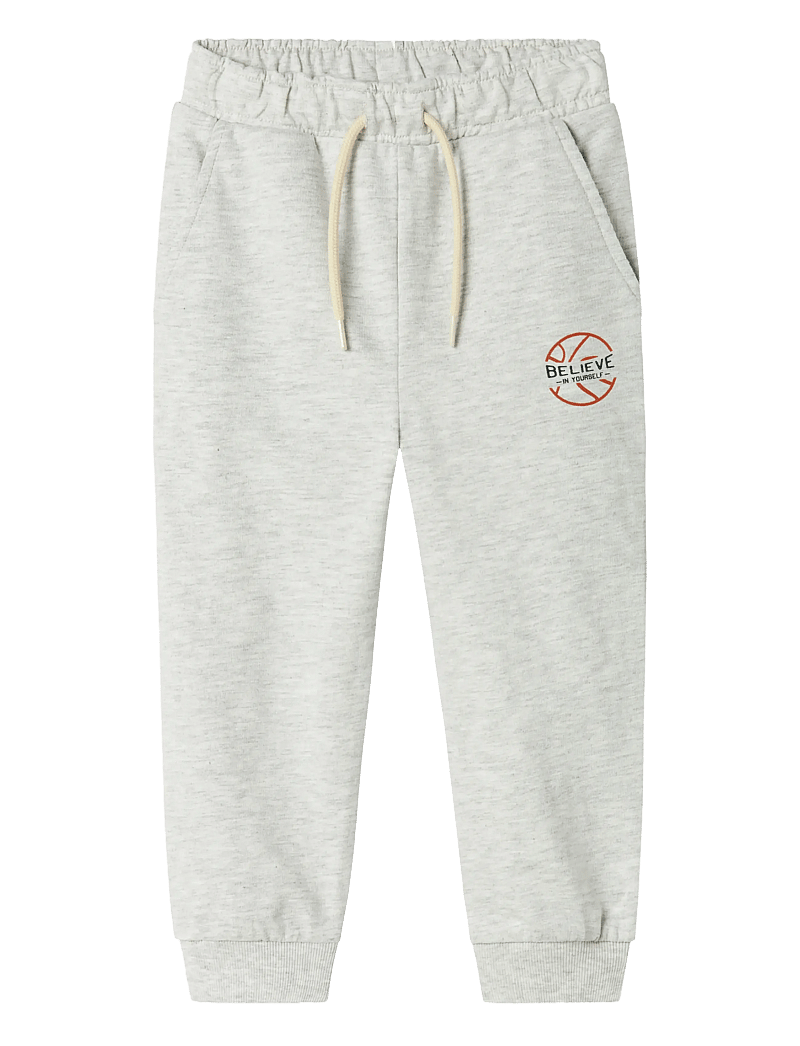 name it - NMMBERTILLO NREG SWE PANT UNB PB - jogginghosen - light grey melange - 0