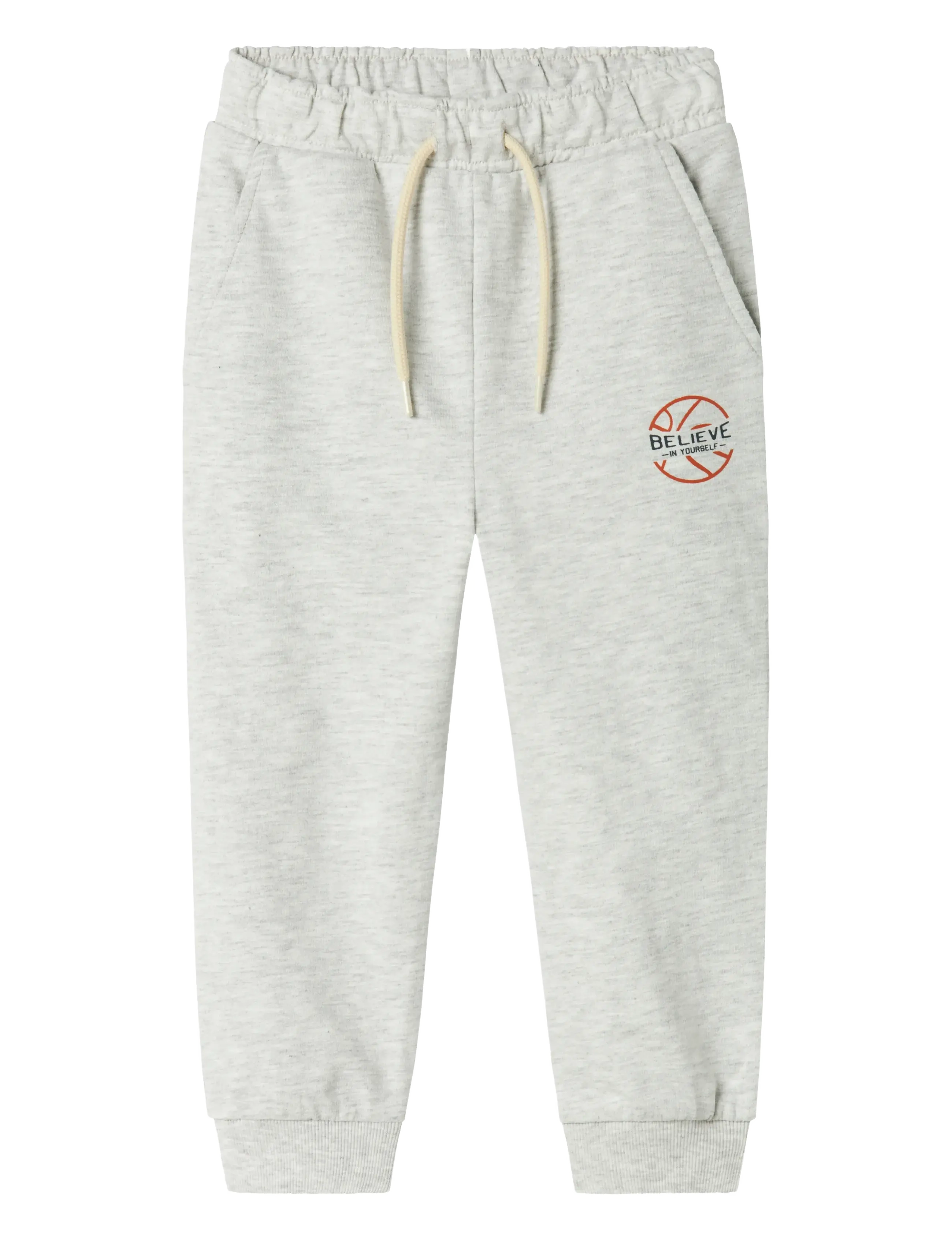 name it - NMMBERTILLO NREG SWE PANT UNB PB - jogginghosen - light grey melange - 0
