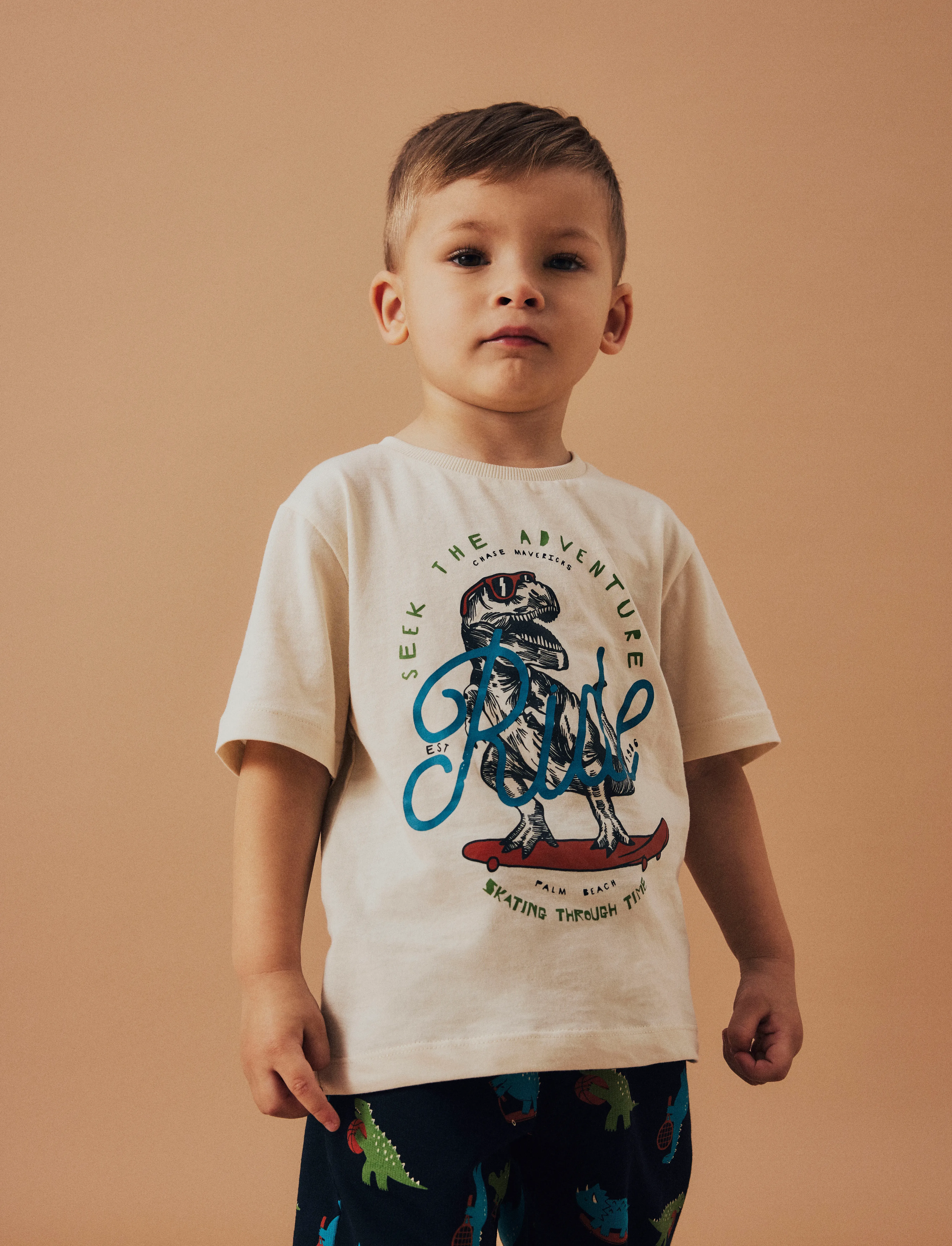 name it NMMBENNIBO SS NREG TOP PB - Toppar & T-shirts - BIRCH / cream