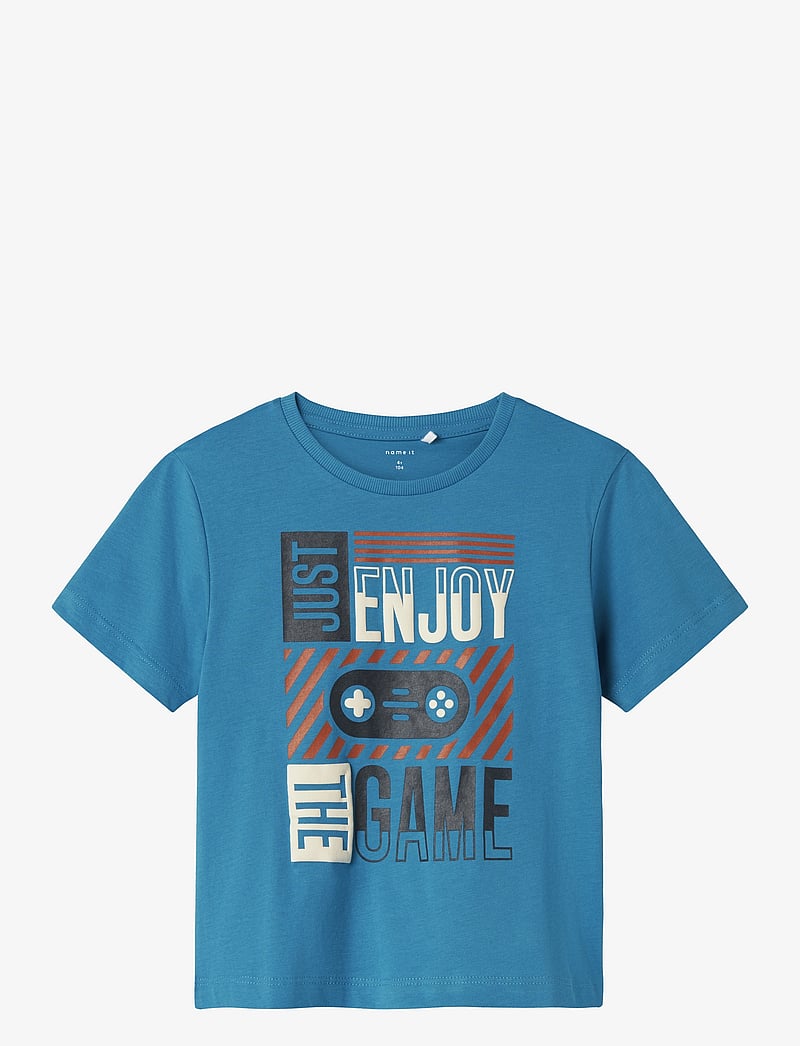 name it - NMMBENNIBO SS NREG TOP PB - short-sleeved t-shirts - fjord blue - 0