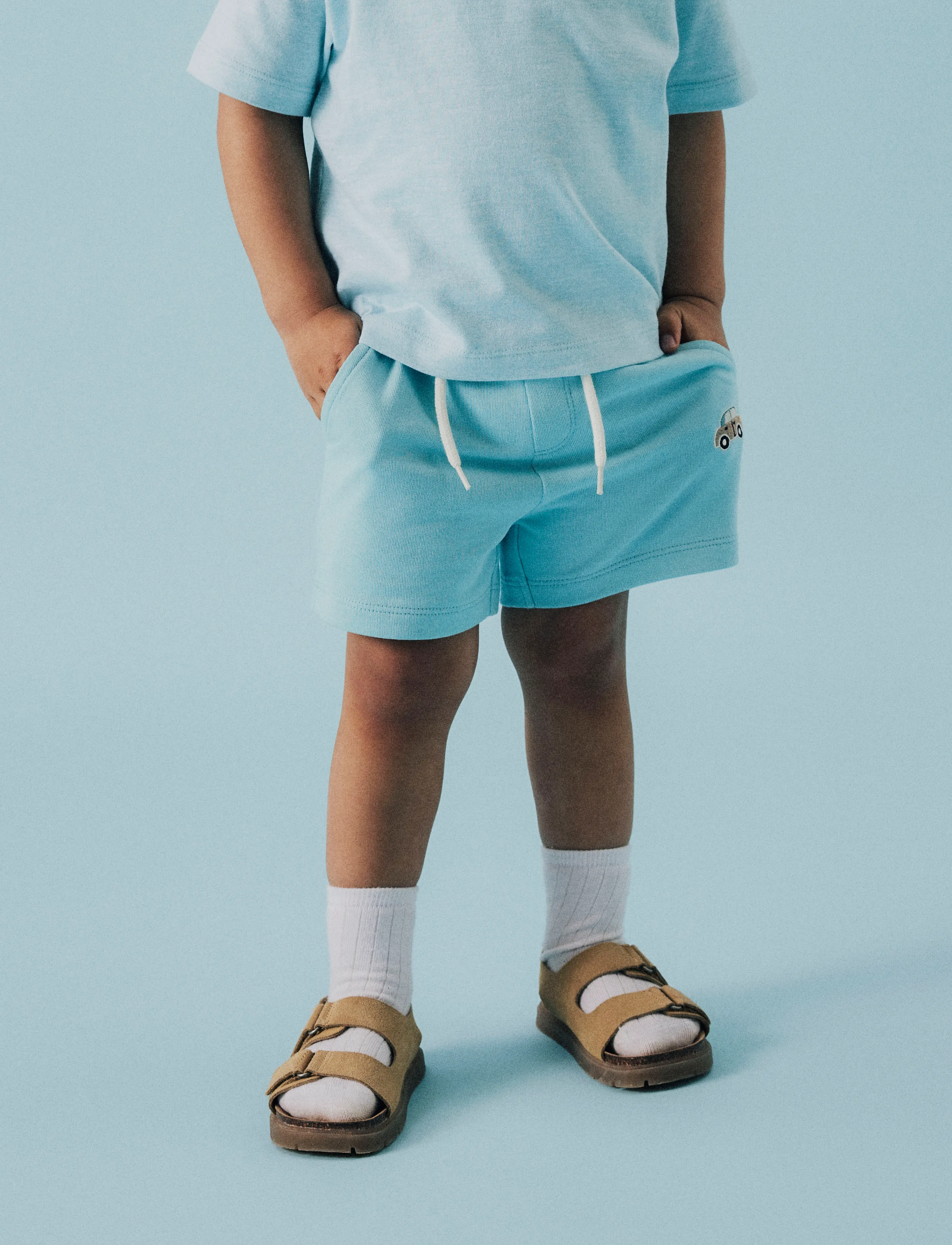 name it - NMMFRITZO NREG SWE SHORTS UNB PB - treninginiai šortai - aquatic - 2