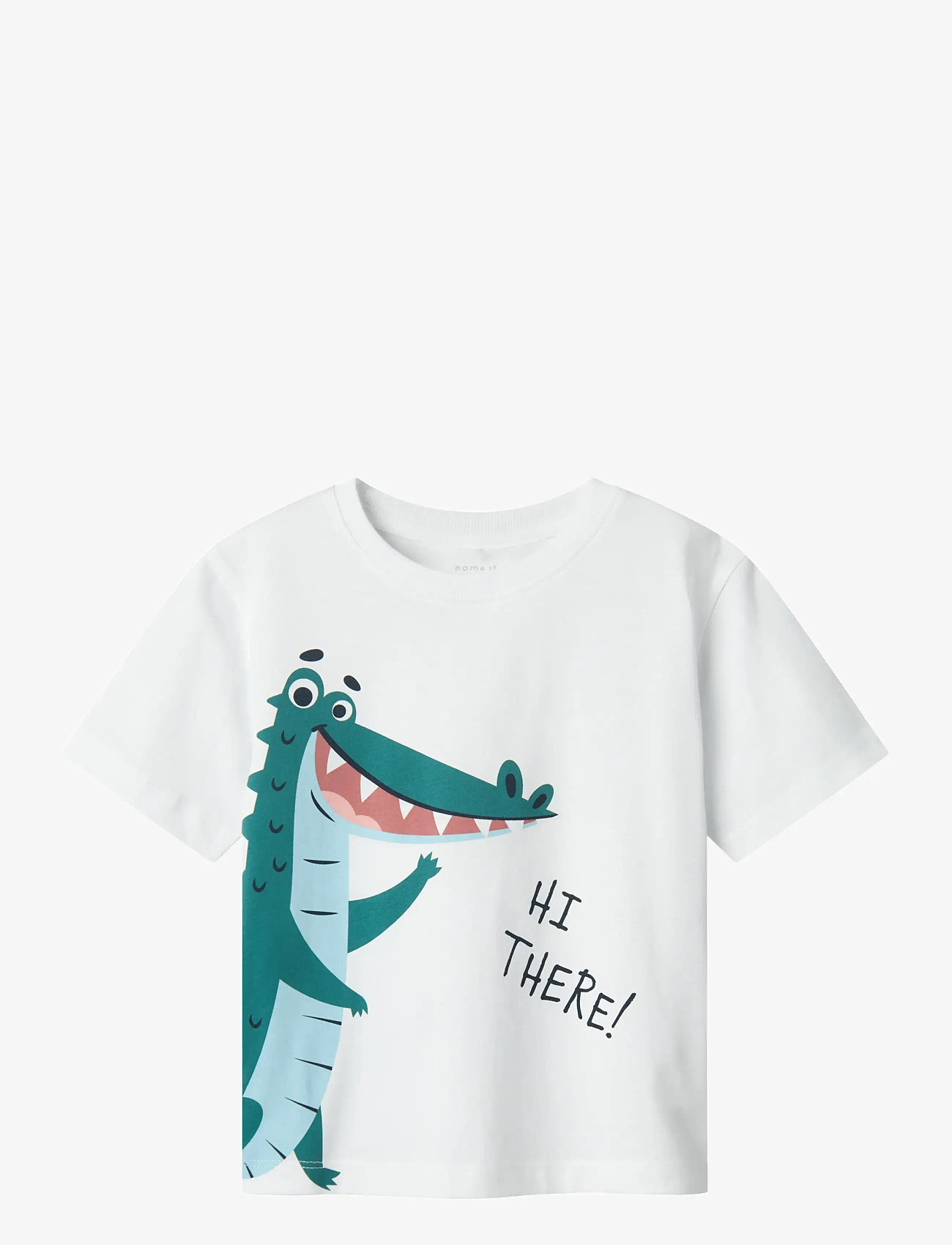 name it - NMMHELGE SS NREG TOP PB - short-sleeved t-shirts - lucent white - 0