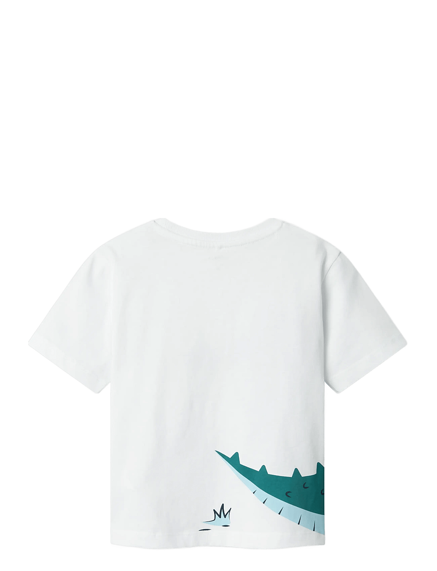 name it - NMMHELGE SS NREG TOP PB - kurzärmelige - lucent white - 1