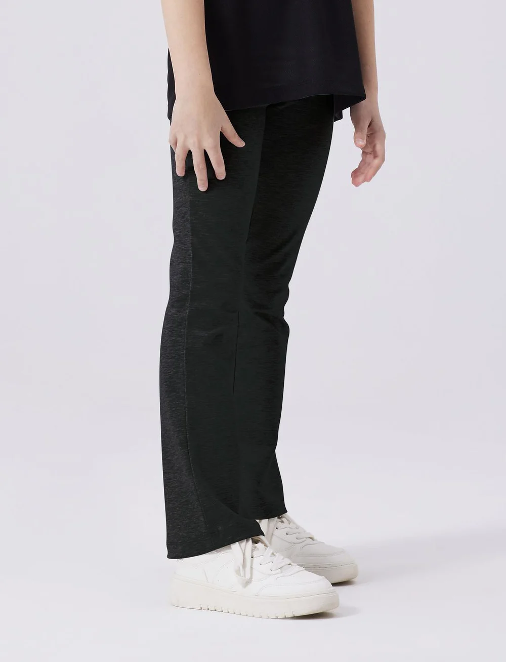 name it - NKFHELENA FOLD DOWN BOOTCUT PANT - housut - black - 3