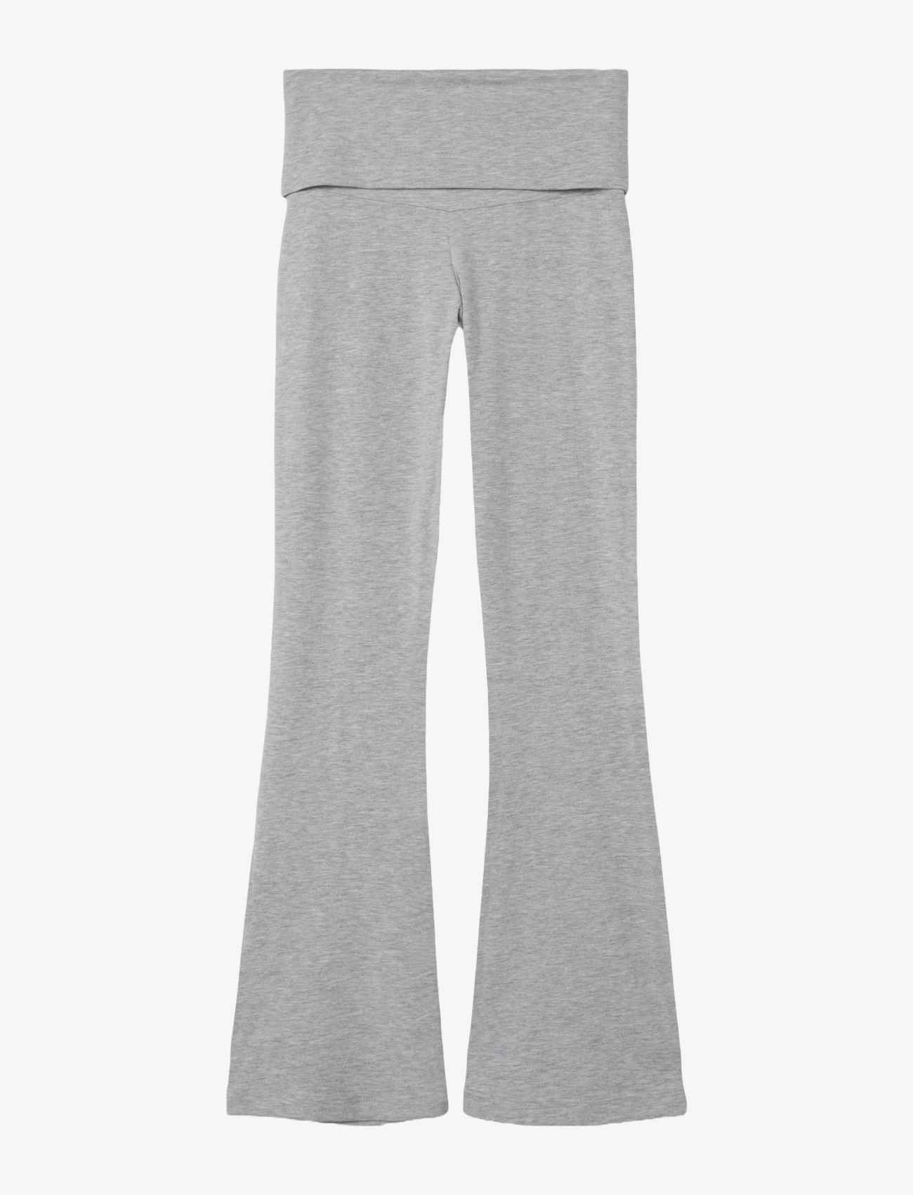 NKFHELENA FOLD DOWN BOOTCUT PANT - GREY MELANGE