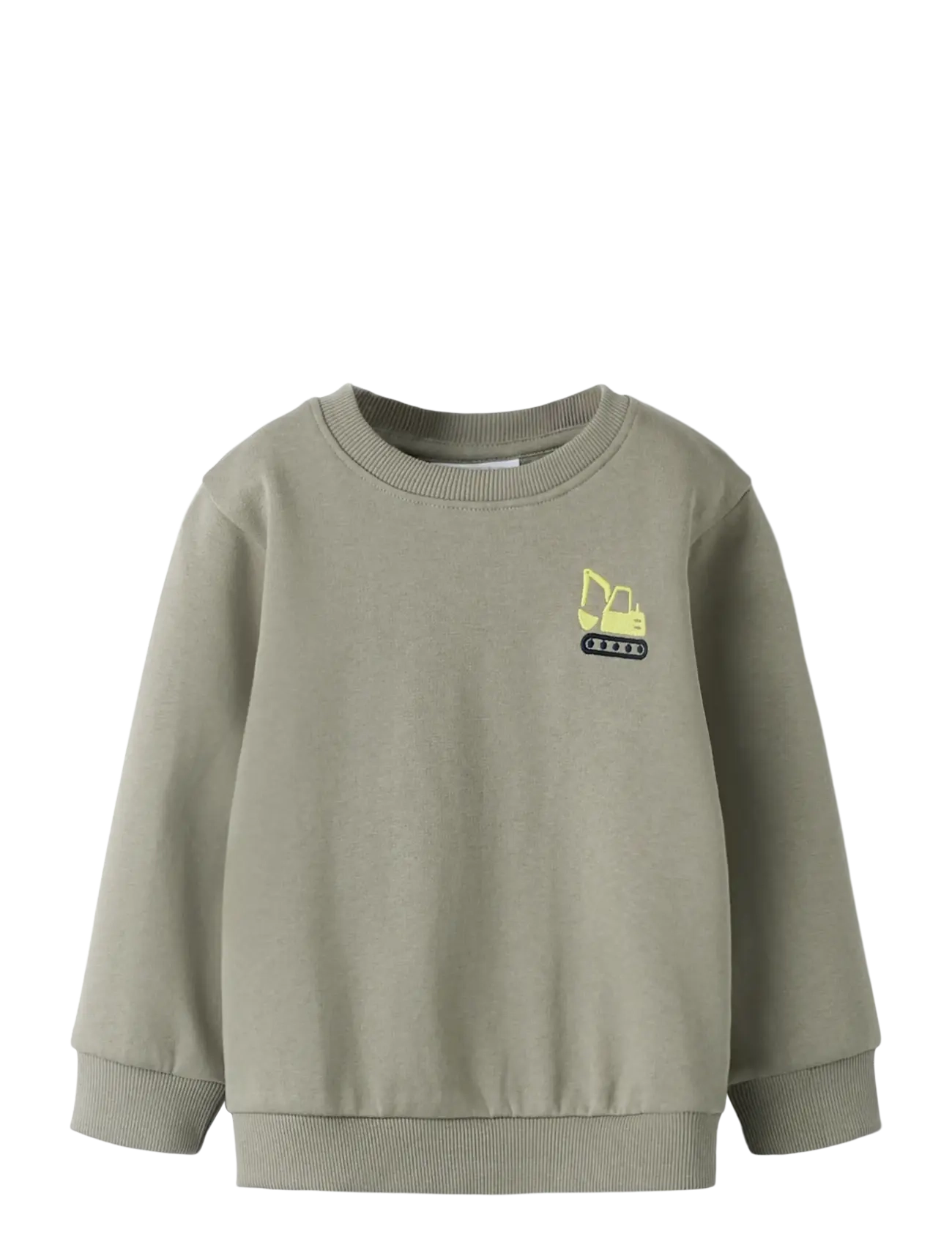 name it Nmmvallen Ls Nreg Sweat Bru, Børn, Traktor Sweatshirt, Kakigrøn, Str: 104