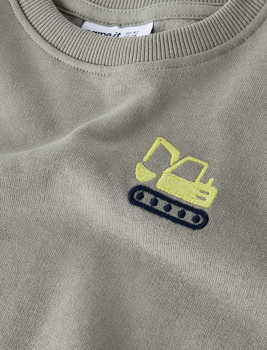 name it - NMMVALLEN LS NREG SWEAT BRU - sweatshirts - shadow - 2