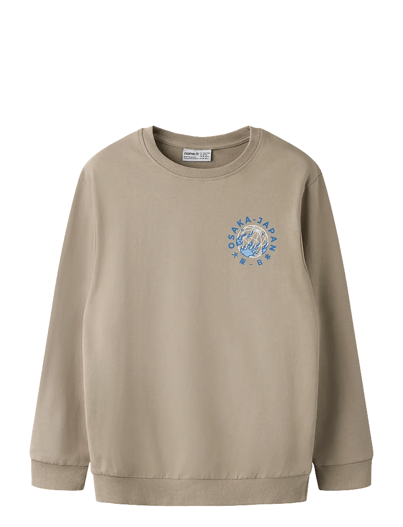 name it - NKMVILDAR LS NREG SWEAT UNB - sweatshirts - vintage khaki - 1