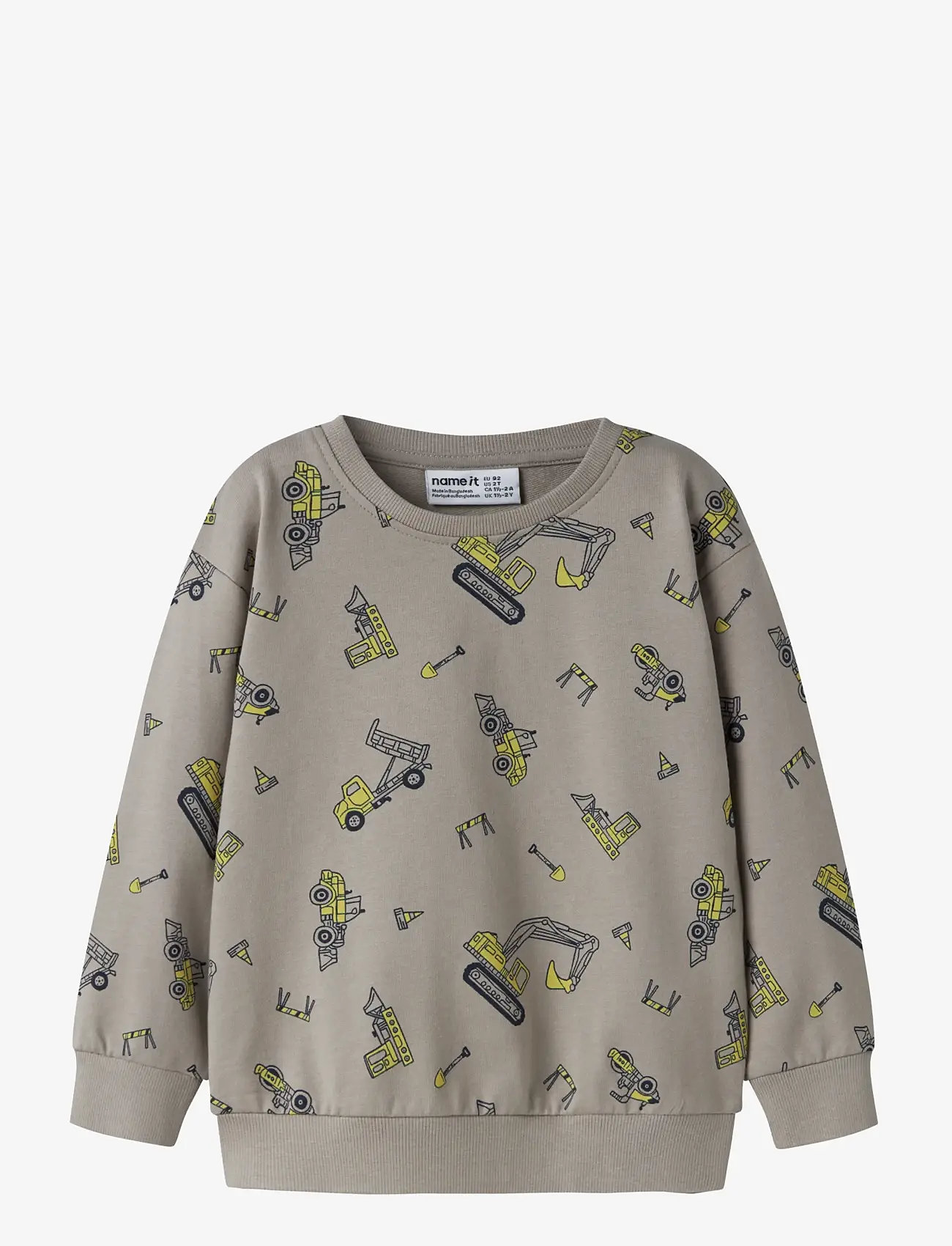 name it - NMMVILDAR LS NREG SWEAT UNB - sweatshirts - vintage khaki - 1