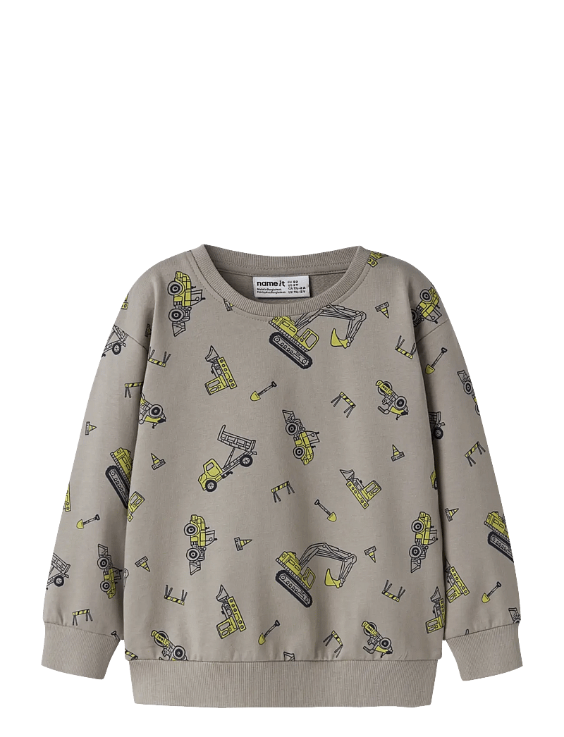 name it - NMMVILDAR LS NREG SWEAT UNB - sweatshirts - vintage khaki - 1