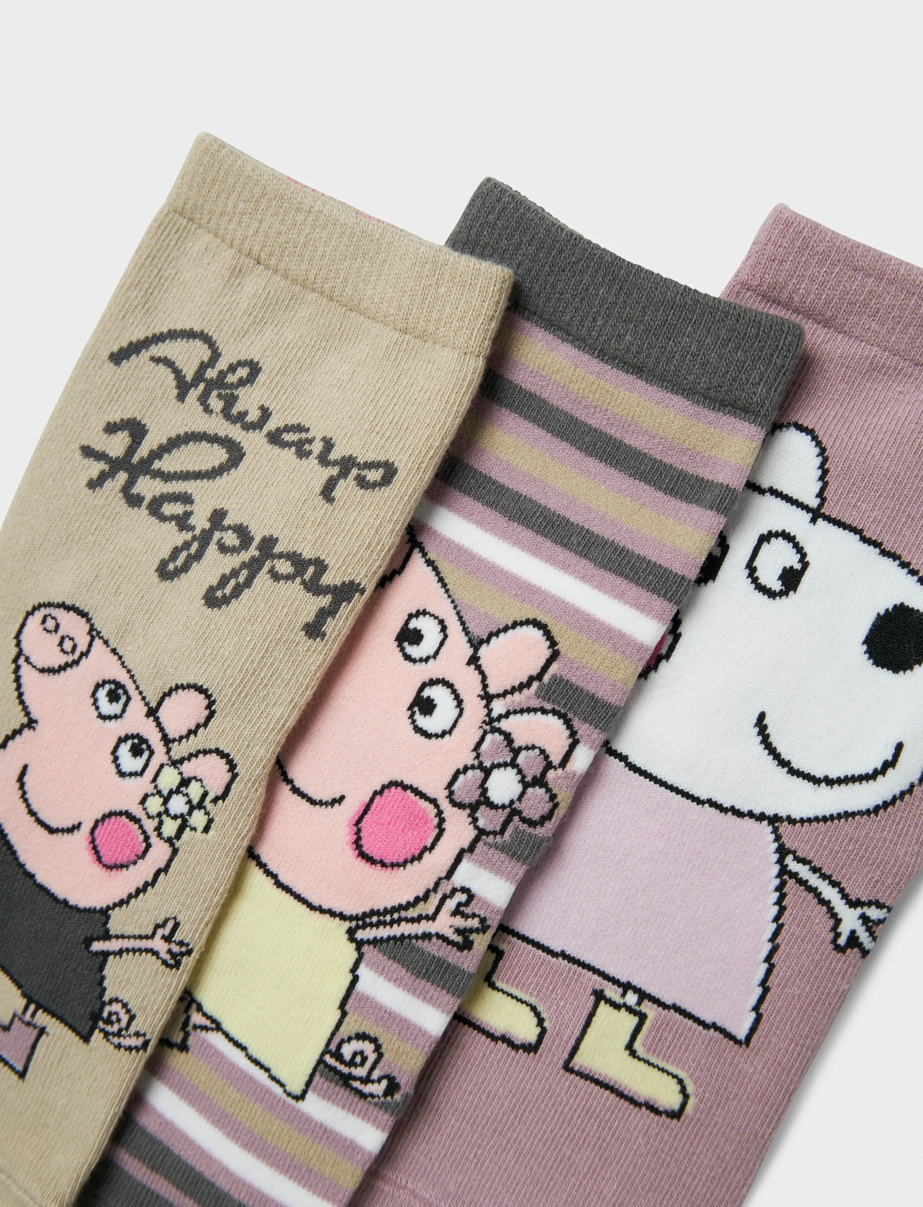 name it - NMFDASSA PEPPAPIG 3P SOCK CPLG - elderberry - 3