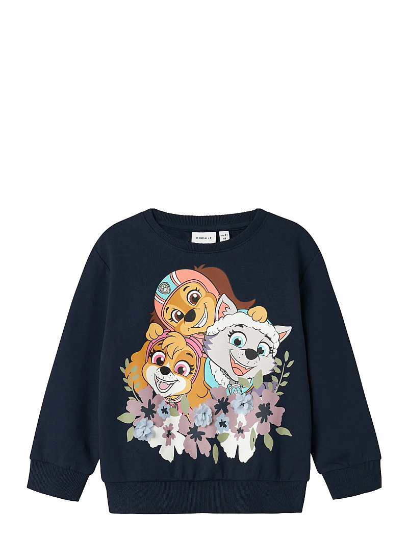 name it - NMFJURA PAW NREG SWEAT UNB CPLG - sweatshirts - navy blazer - 0