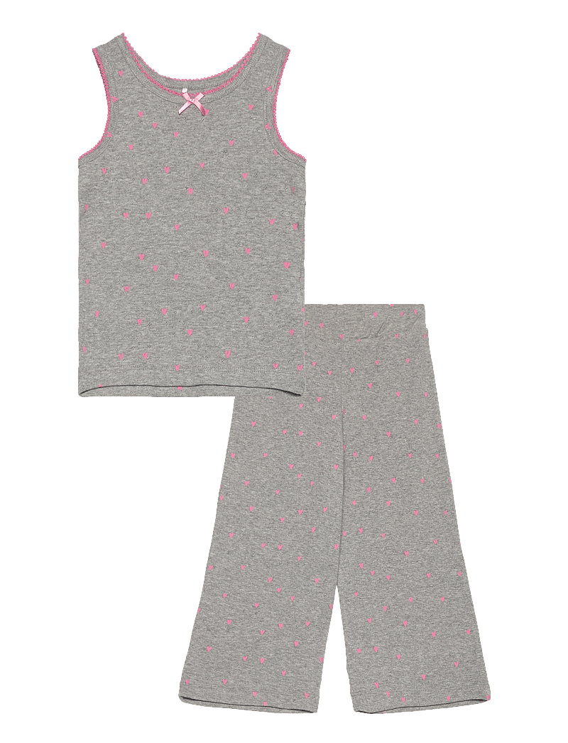 name it - NMFDINAYA SL NIGHT SET - pyjamassæt - grey melange - 1