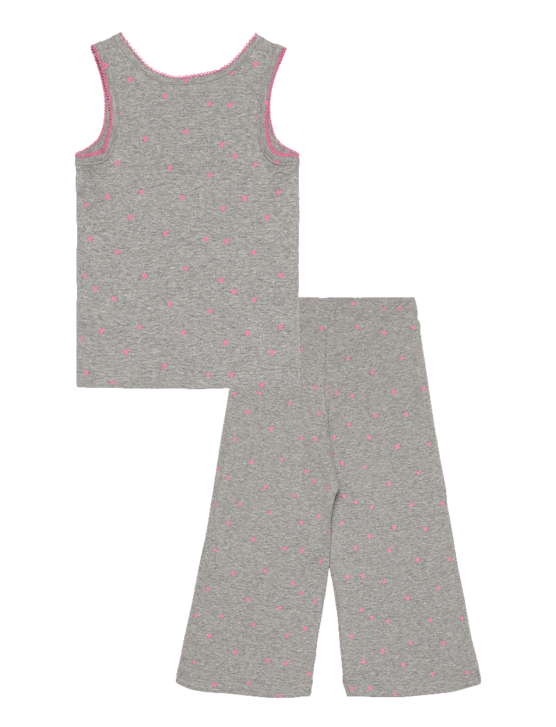 name it - NMFDINAYA SL NIGHT SET - pyjamassæt - grey melange - 2