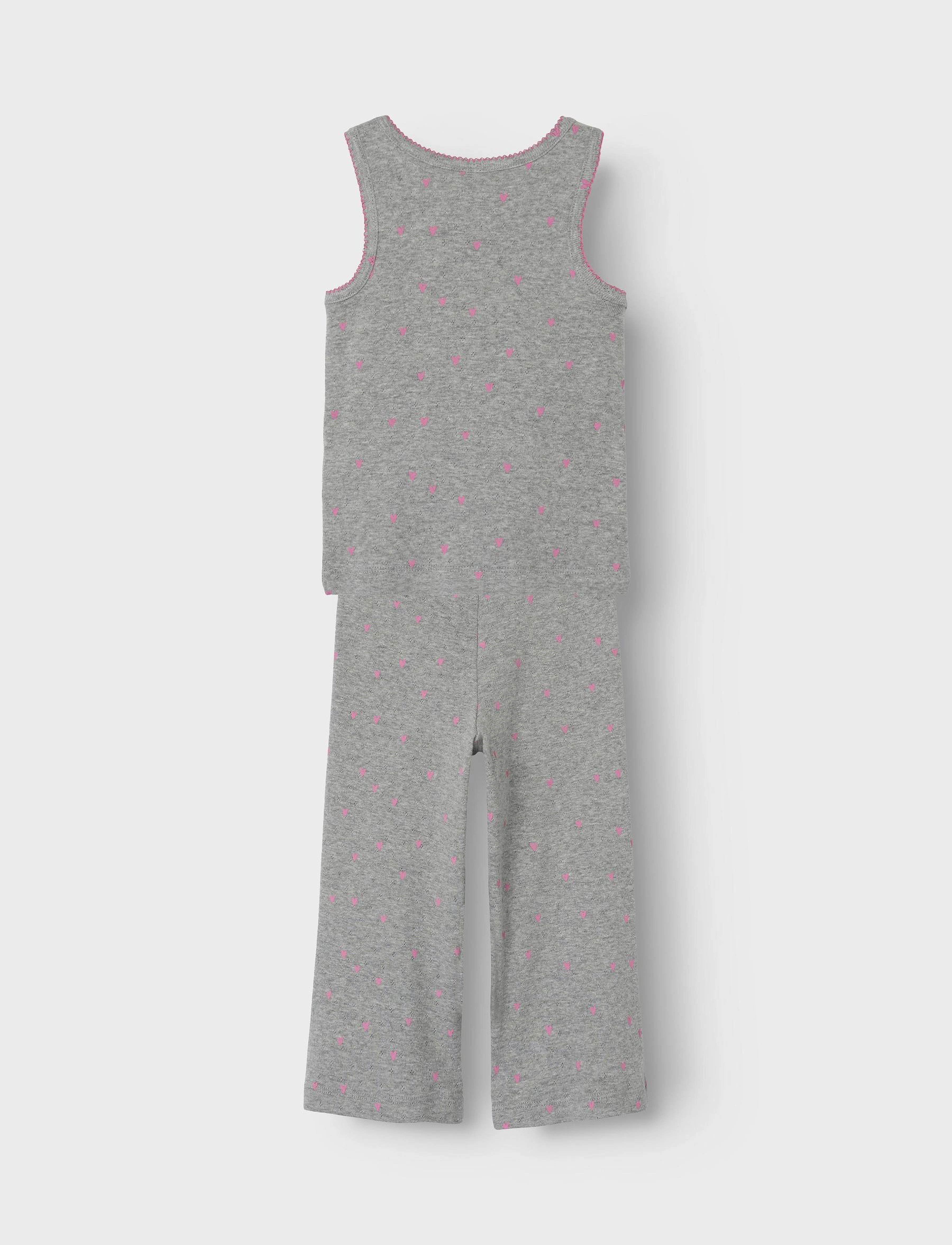 name it - NMFDINAYA SL NIGHT  SET - grey melange - 5