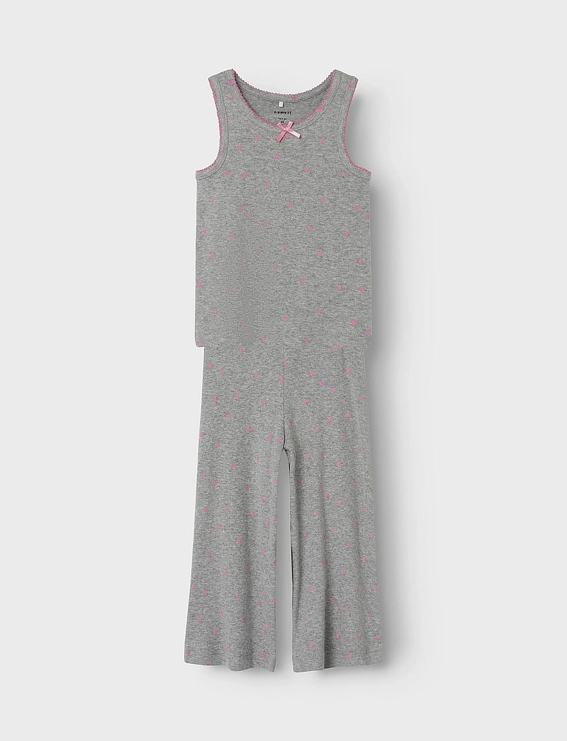 name it - NMFDINAYA SL NIGHT SET - pyjamassæt - grey melange - 4