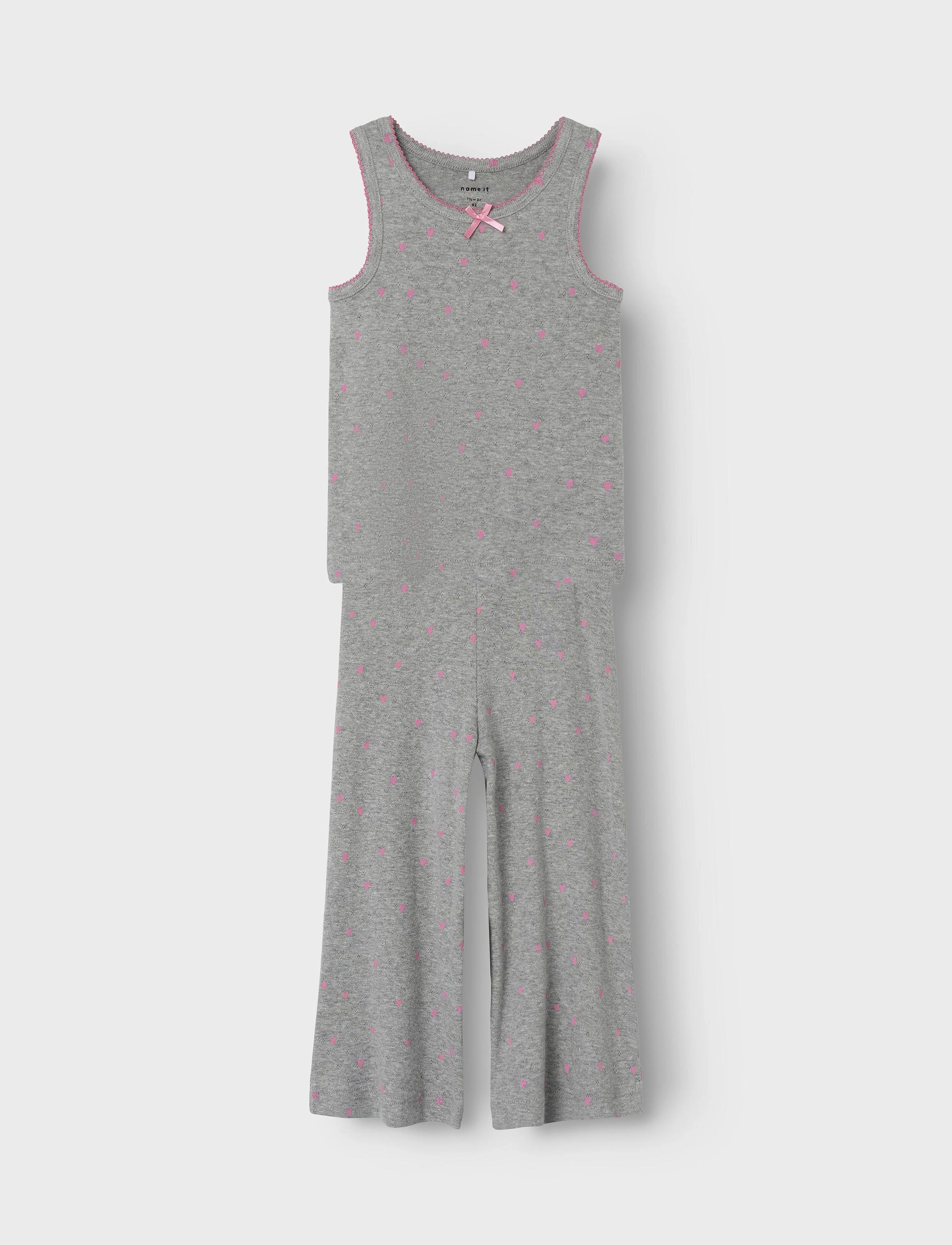 name it - NMFDINAYA SL NIGHT  SET - grey melange - 4