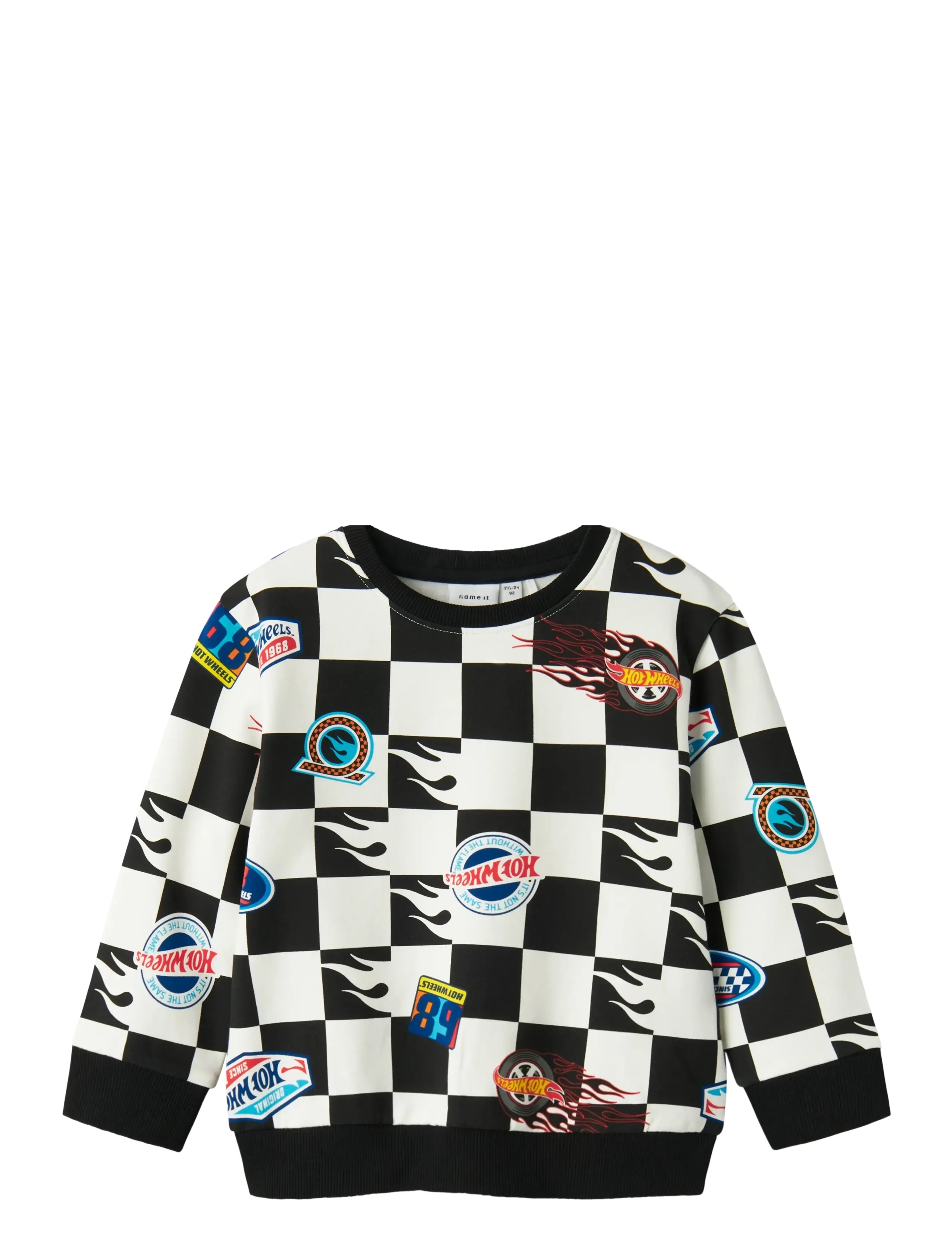 name it Nmmdrewy Hotwheels Nreg Swe Bru Sky, Børn, Sweatshirt, Sort, Str: 98