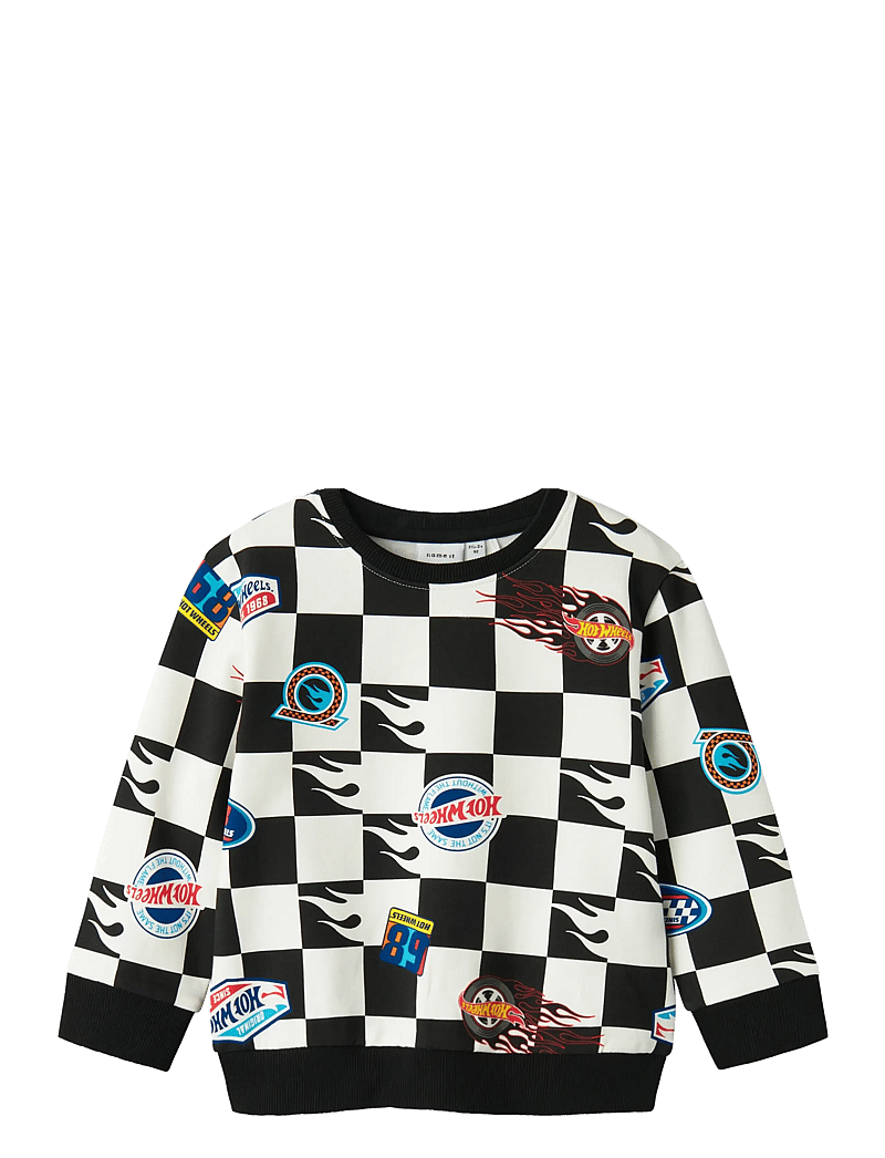 name it - NMMDREWY HOTWHEELS NREG SWE BRU SKY - sweatshirts - black - 0