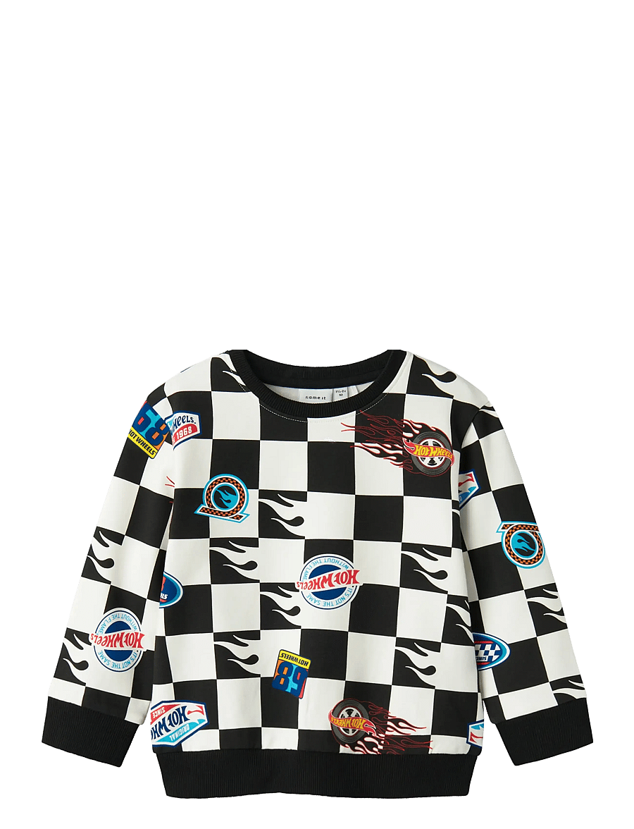 name it - NMMDREWY HOTWHEELS NREG SWE BRU SKY - sweatshirts - black - 0