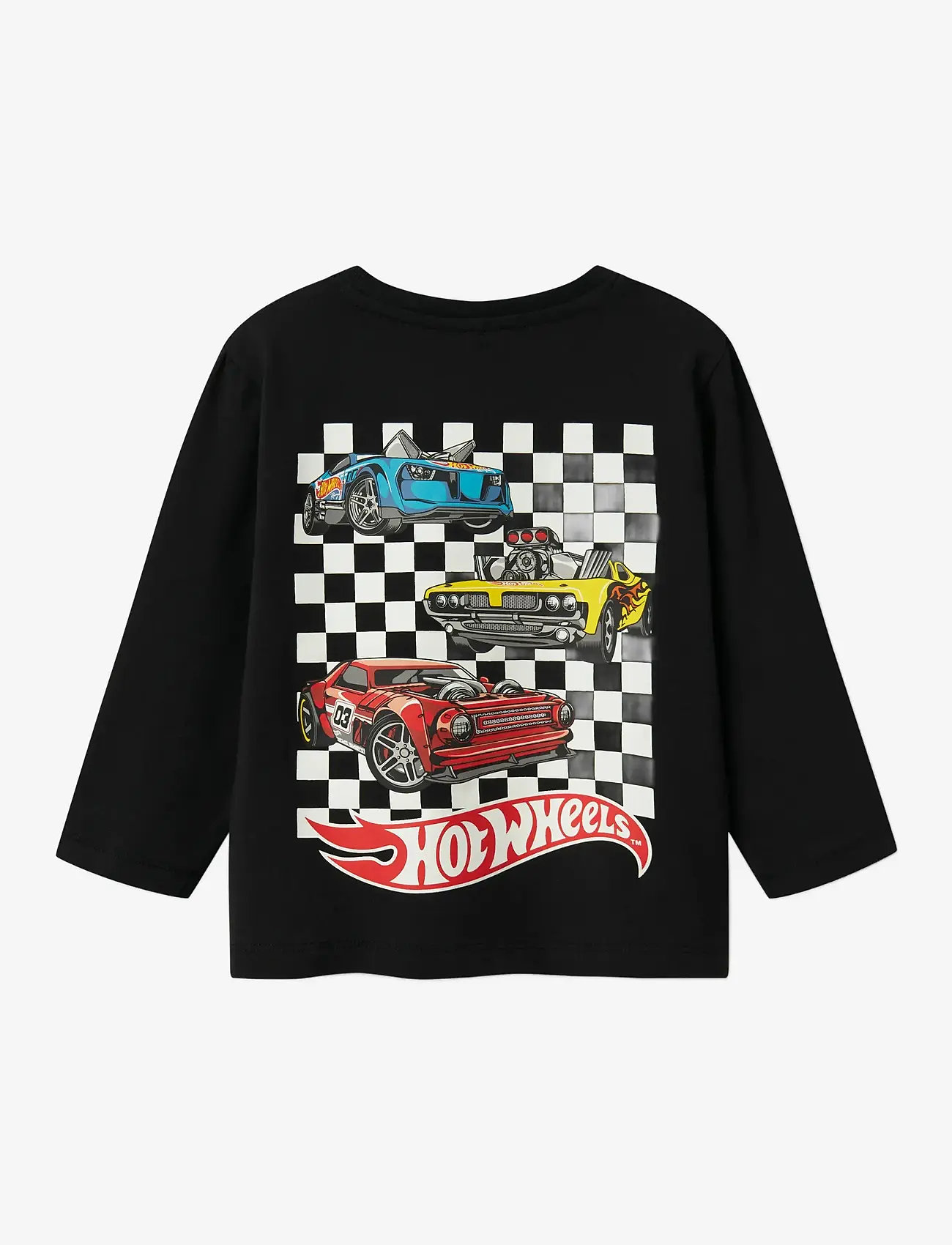 name it - NMMDRUM HOTWHEELS LS NREG TOP SKY - långärmade t-shirts - black - 1