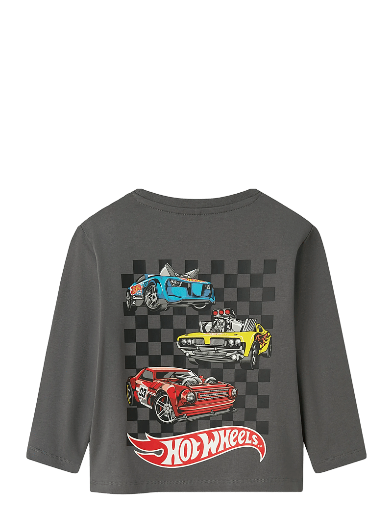 name it - NMMDRUM HOTWHEELS LS NREG TOP SKY - langærmede t-shirts - lava smoke - 1