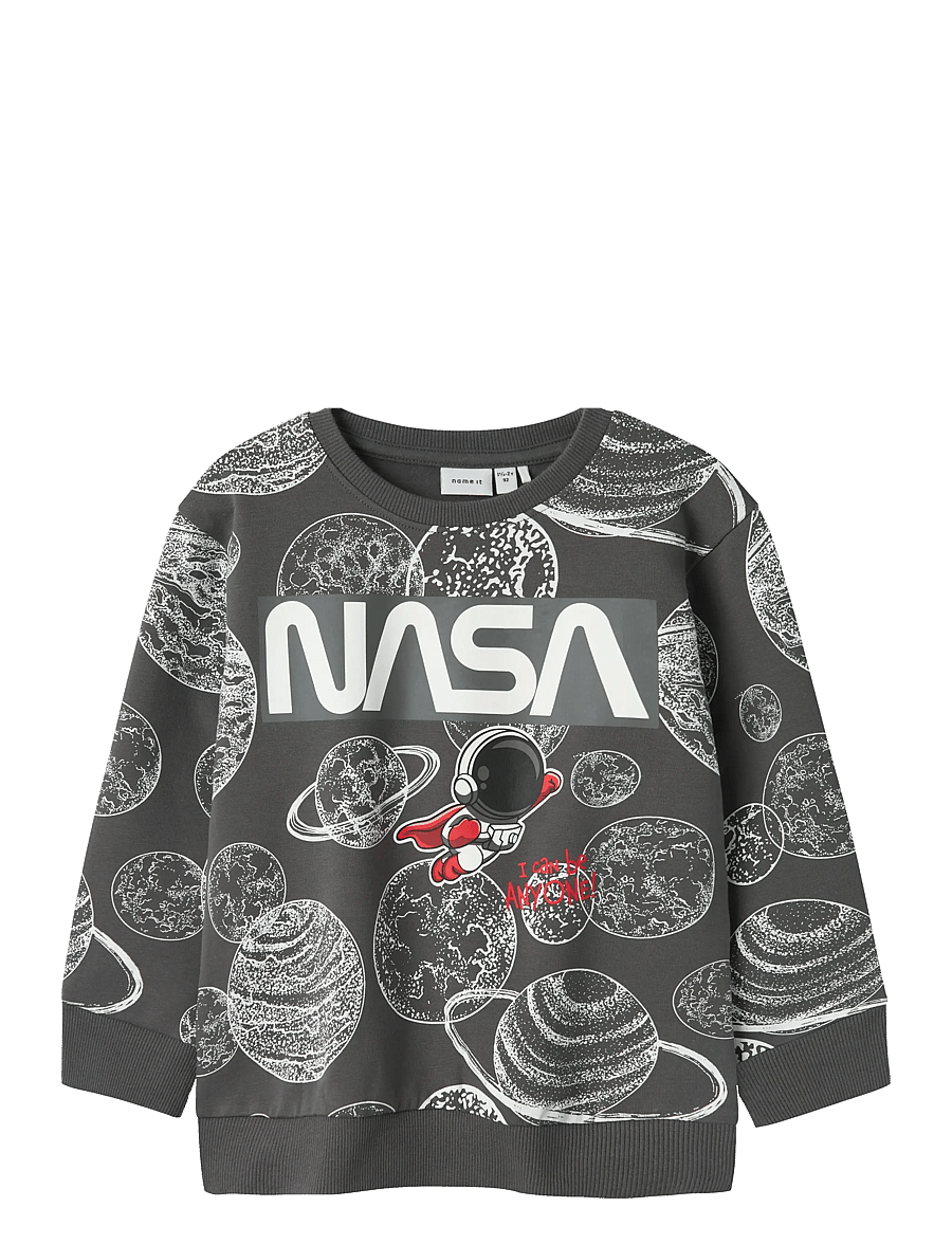 name it - NMMDAIM NASA NREG SWEAT BRU NAS - sweatshirts - lava smoke - 1