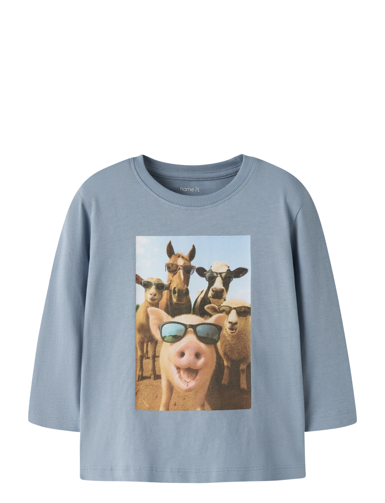 name it - NMMVOTO LS NREG TOP - pikkade varrukatega t-särgid - ashley blue - 0