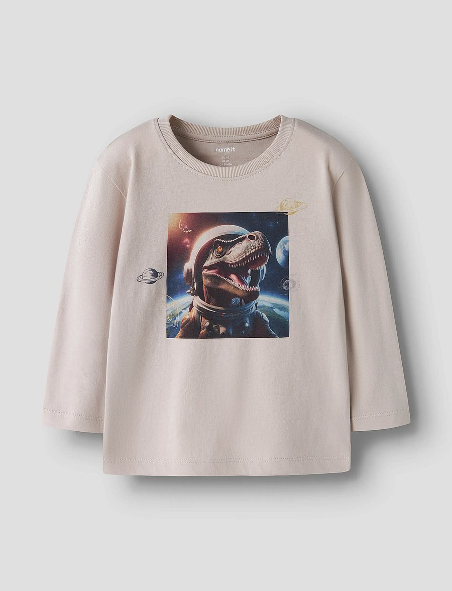 name it - NMMVOTO LS NREG TOP - långärmade t-shirts - chateau gray - 0