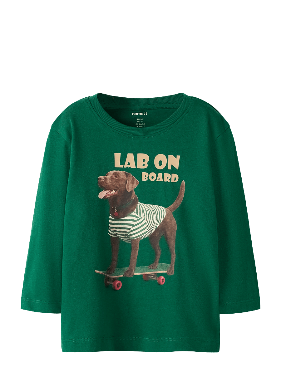 name it - NMMVOTO LS NREG TOP - pikkade varrukatega t-särgid - evergreen - 0