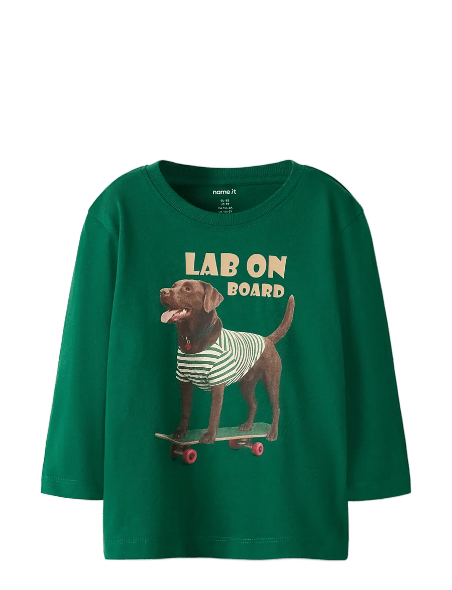name it - NMMVOTO LS NREG TOP - pikkade varrukatega t-särgid - evergreen - 2